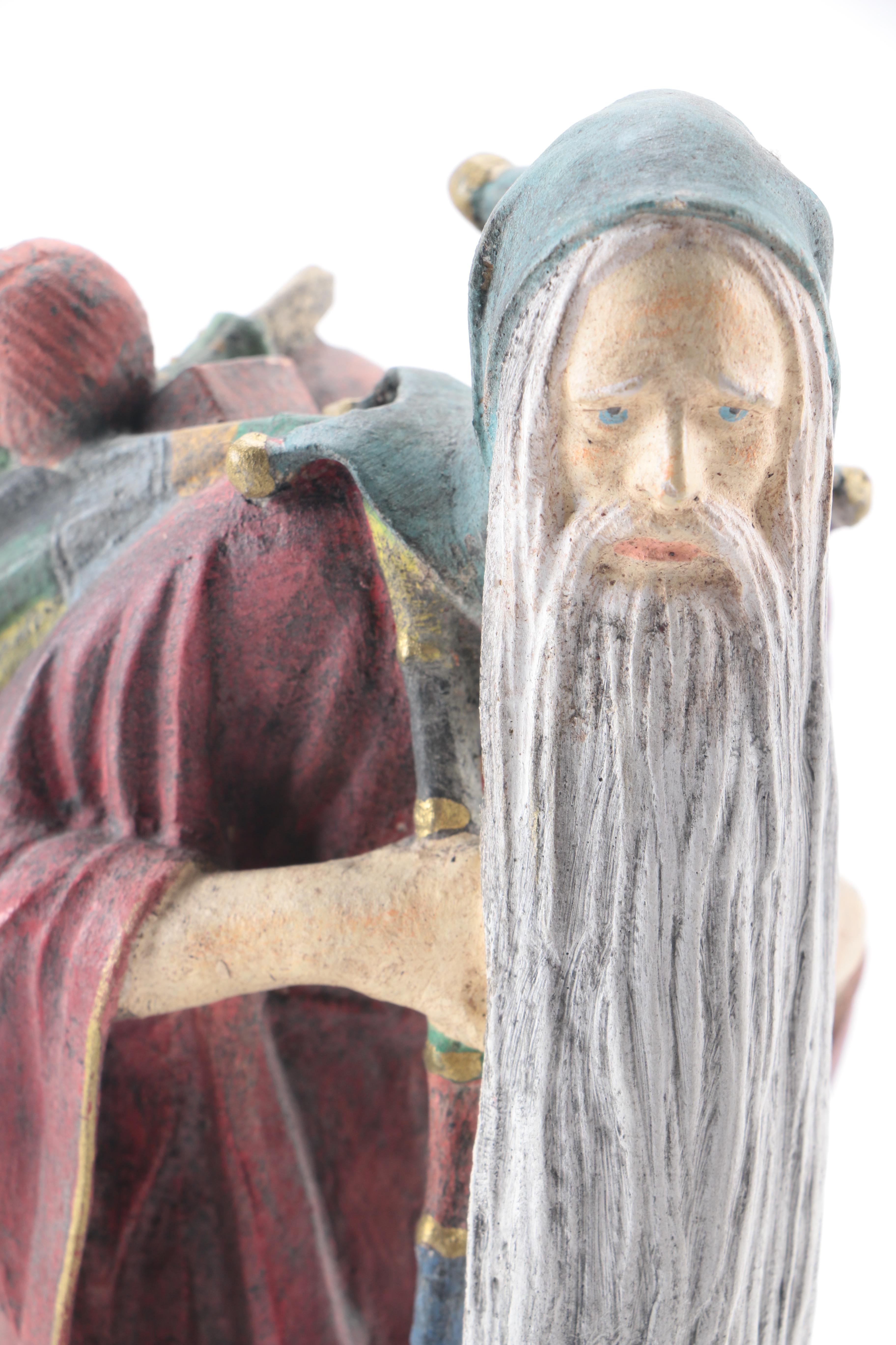 Dolfi Italian Hand-Carved Limited Edition "History of Santa" Wooden Figurines