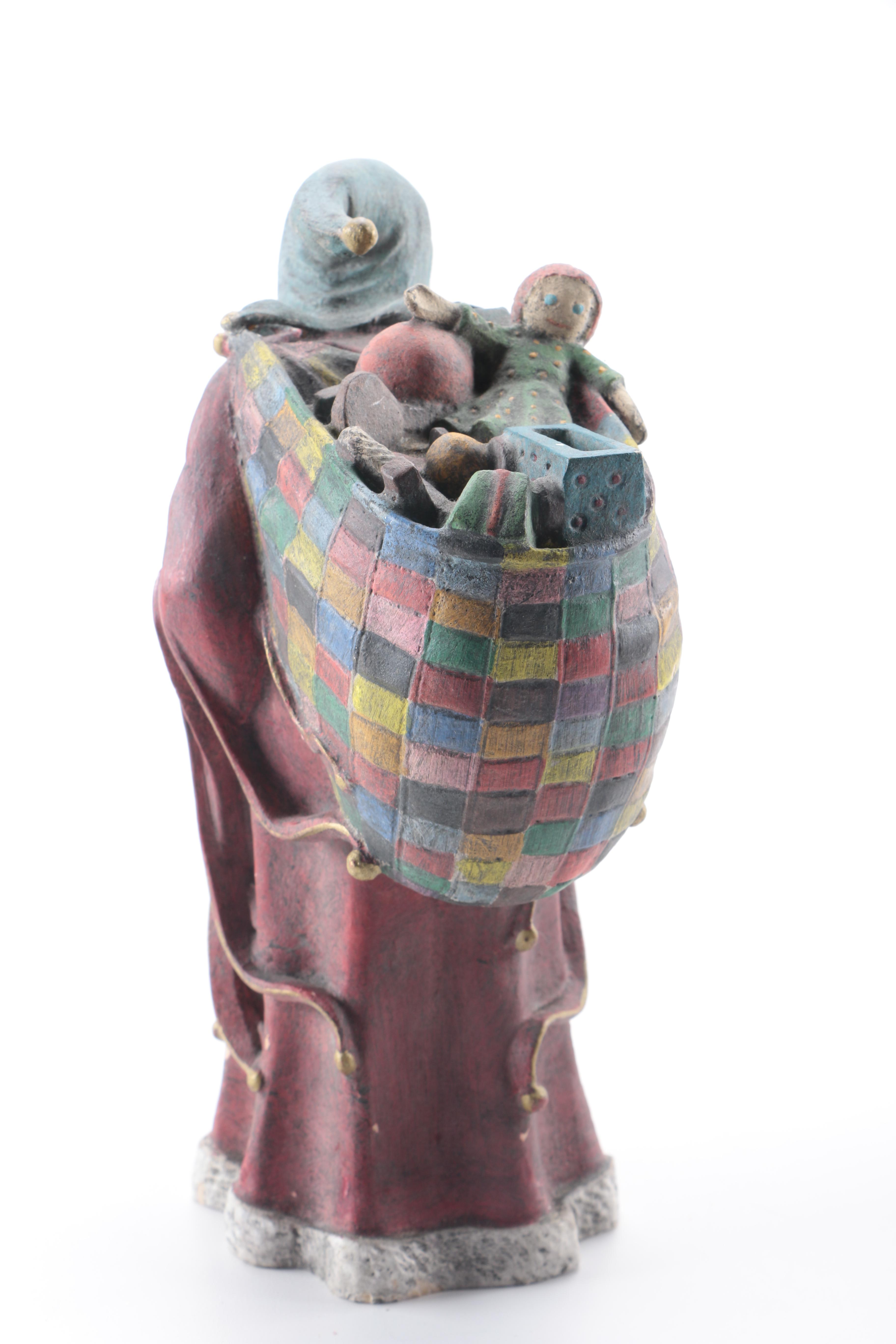 Dolfi Italian Hand-Carved Limited Edition "History of Santa" Wooden Figurines