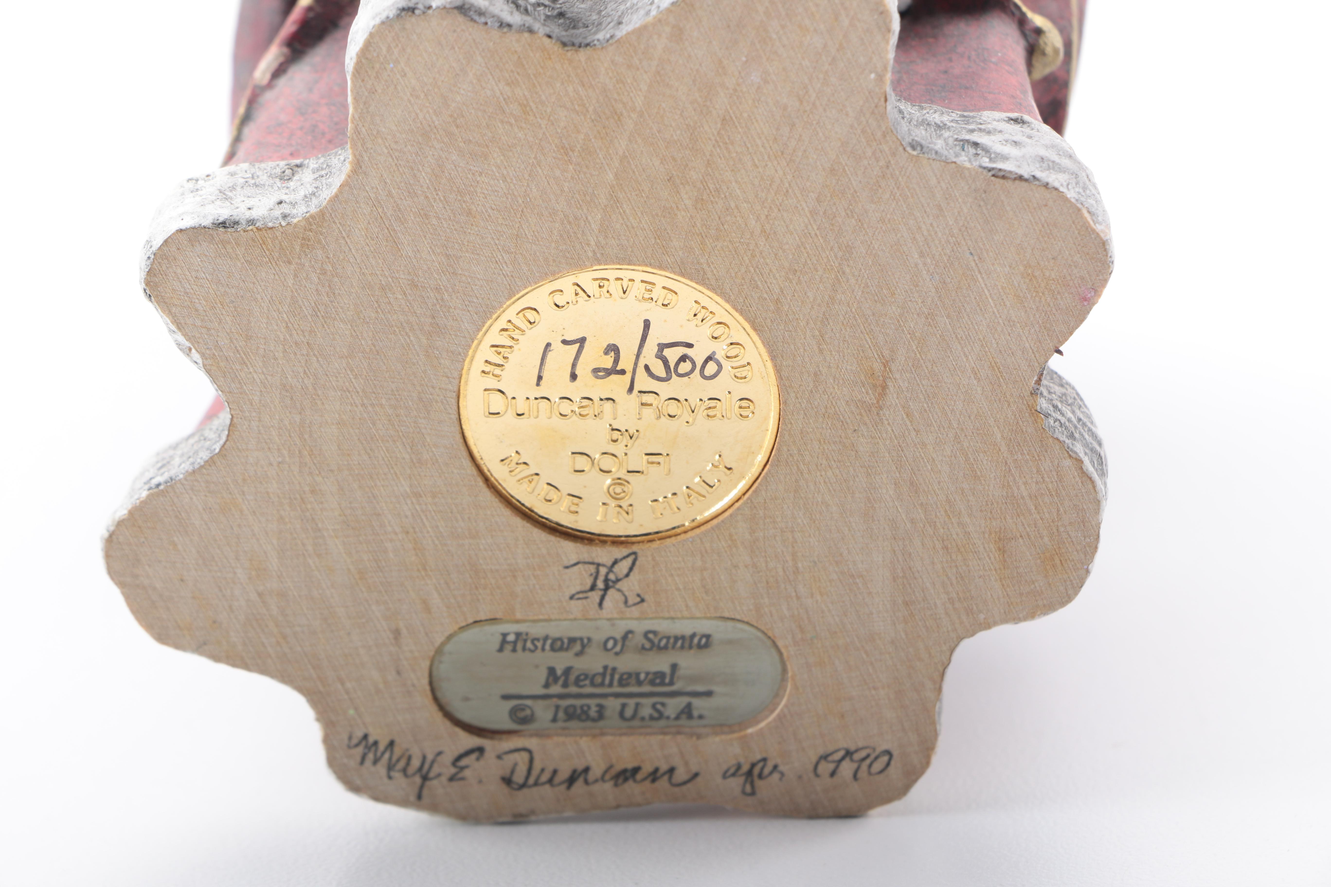 Dolfi Italian Hand-Carved Limited Edition "History of Santa" Wooden Figurines