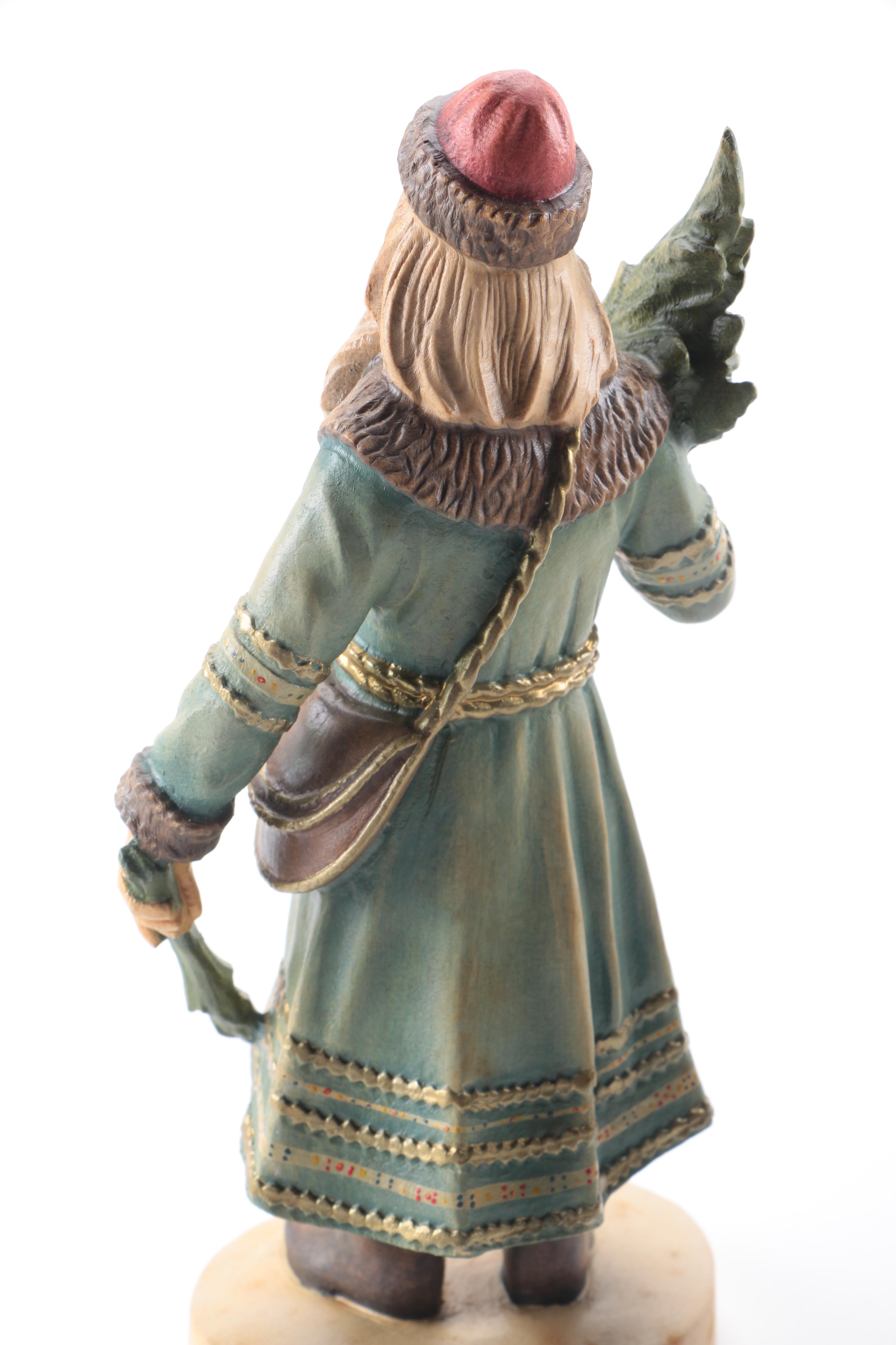 Dolfi Italian Hand-Carved Limited Edition "History of Santa" Wooden Figurines