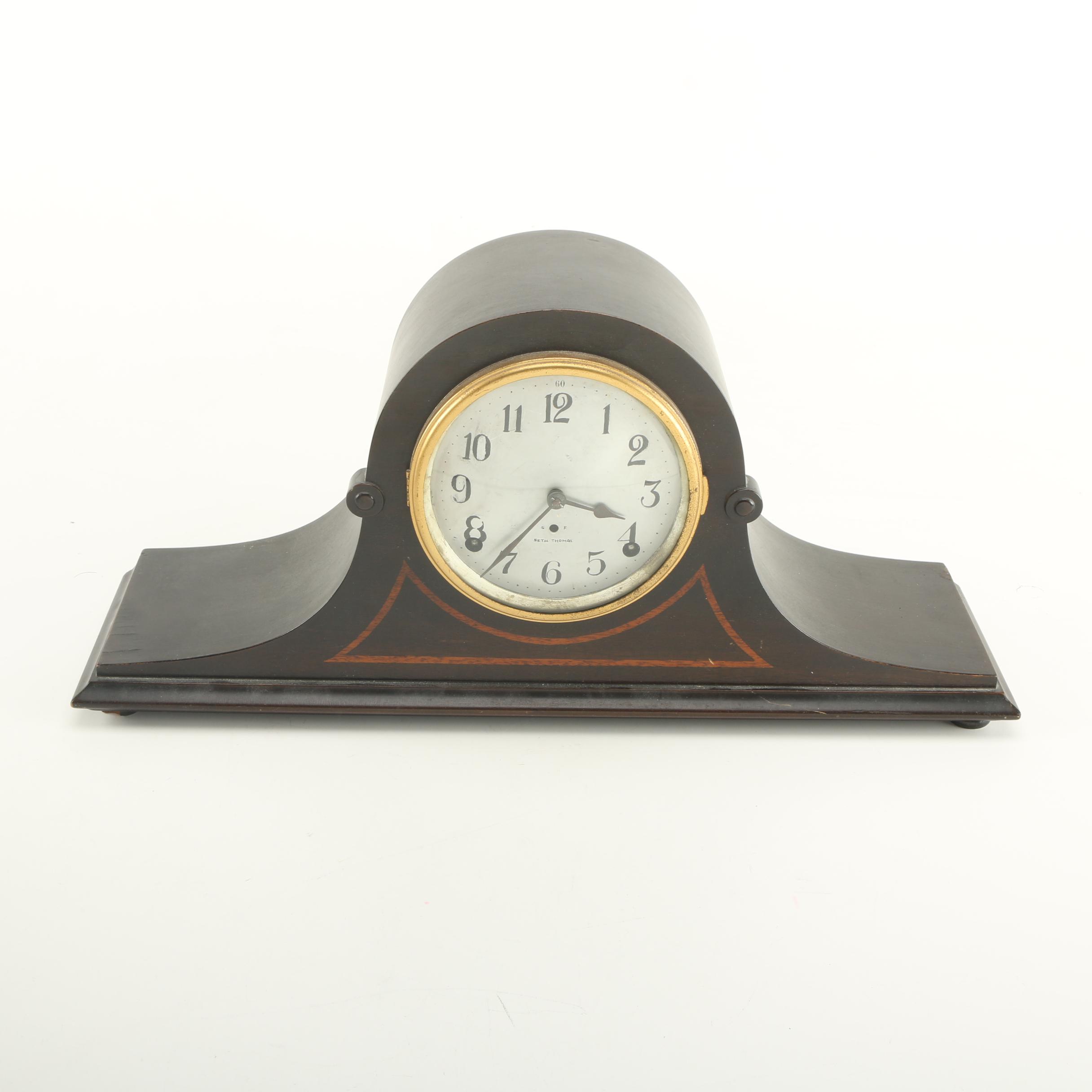 Vintage Tambour Mantel Clock by Seth Thomas
