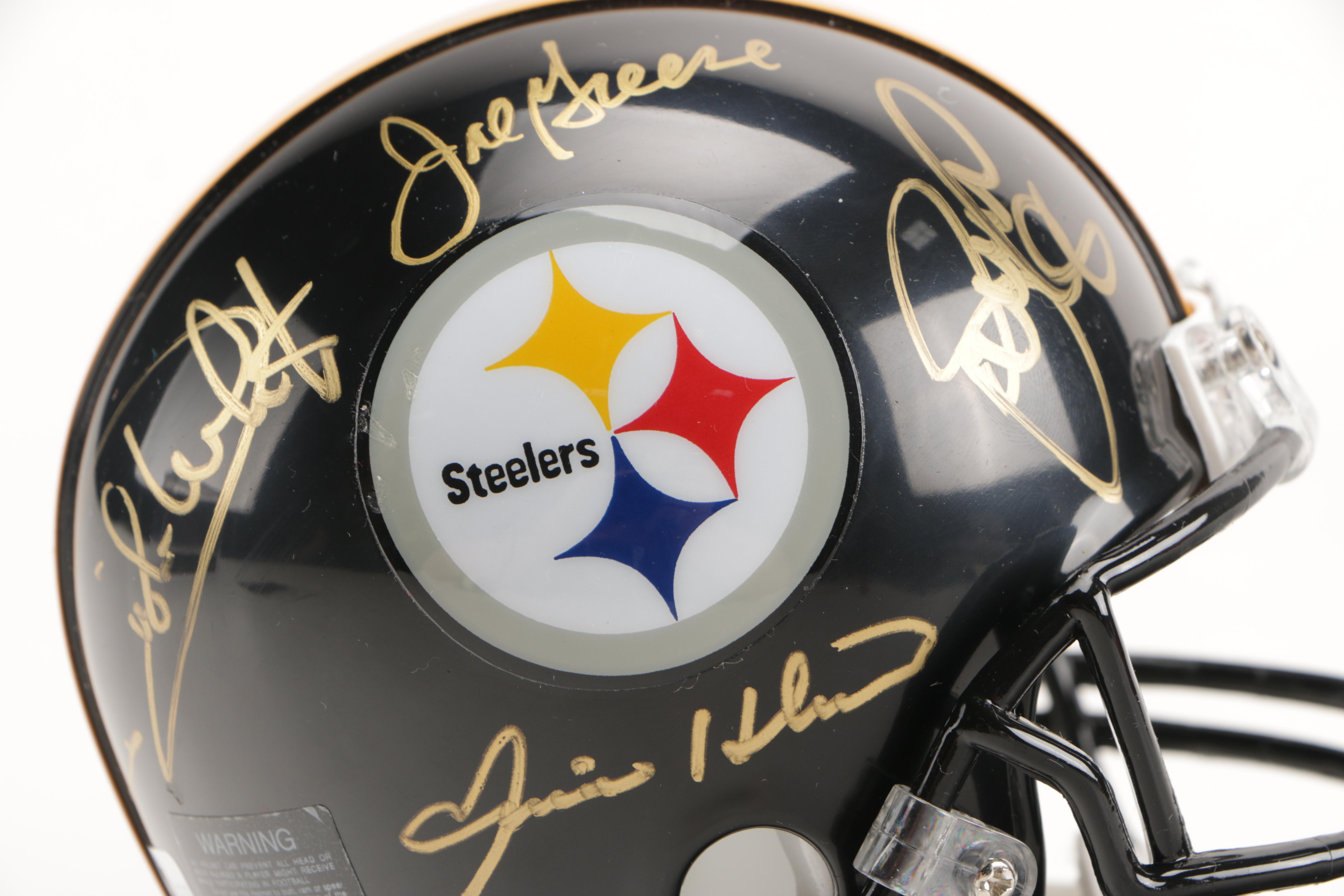 Pittsburgh Steelers "Steel Curtain" Signed Mini Helmet