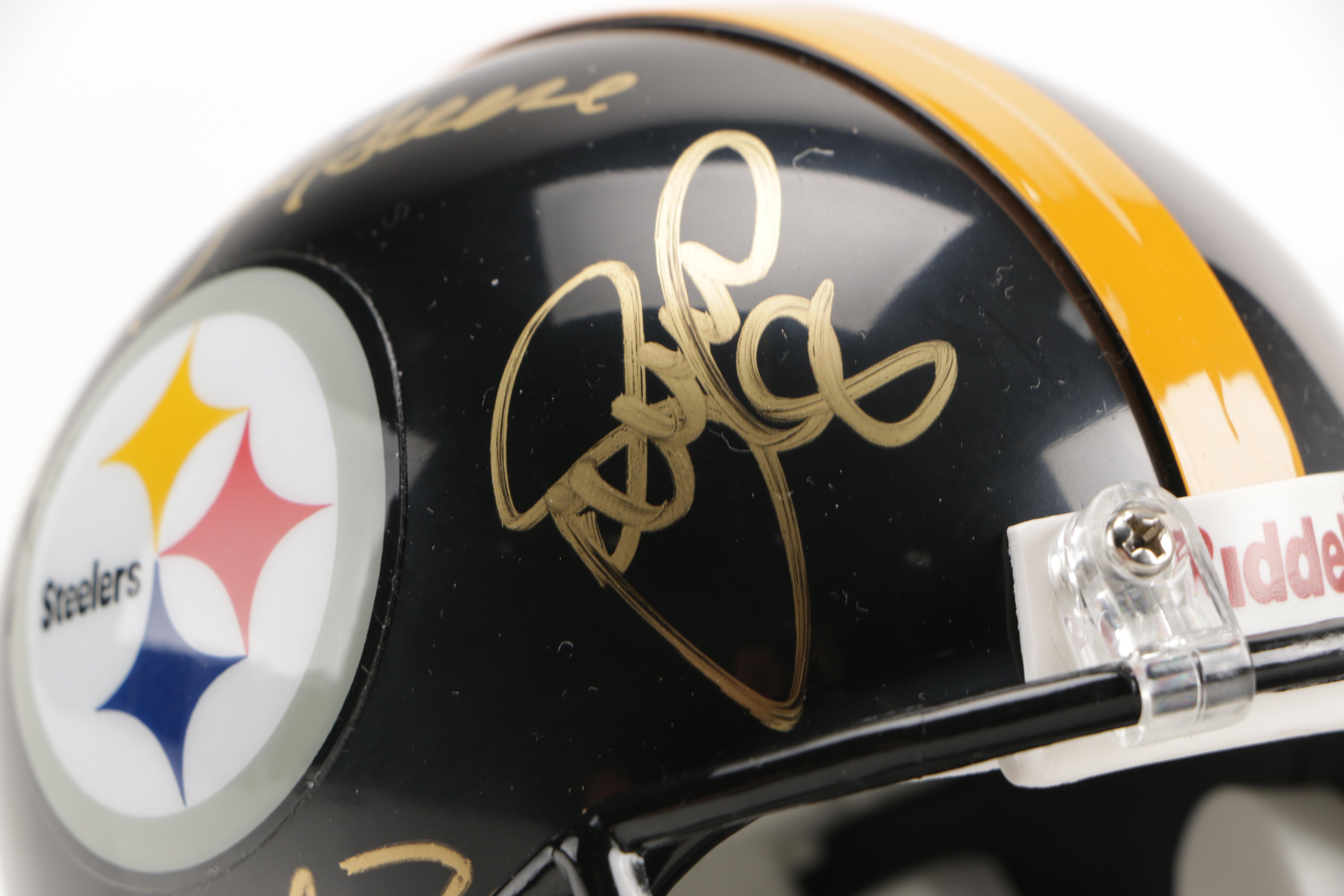 Pittsburgh Steelers "Steel Curtain" Signed Mini Helmet