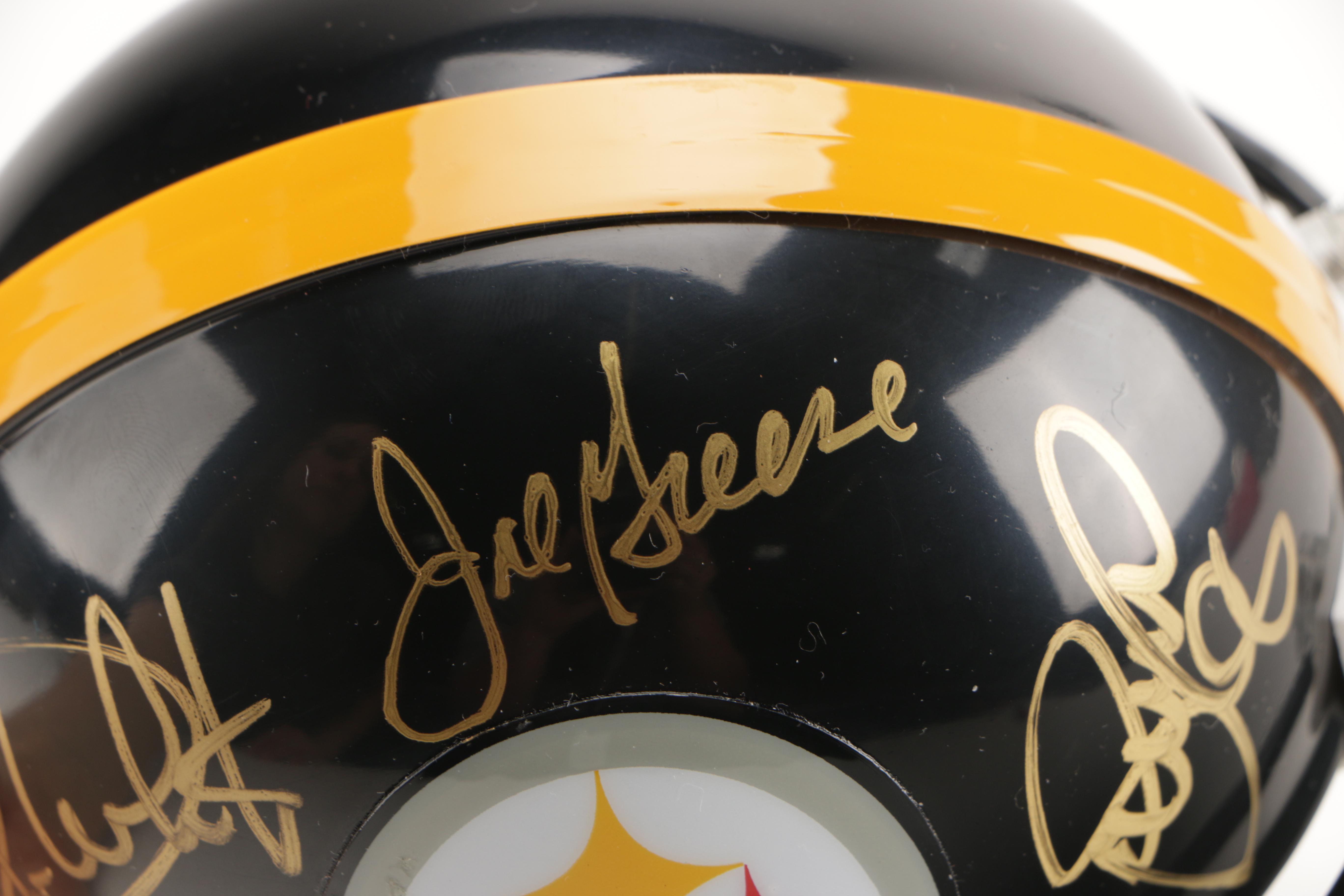 Pittsburgh Steelers "Steel Curtain" Signed Mini Helmet