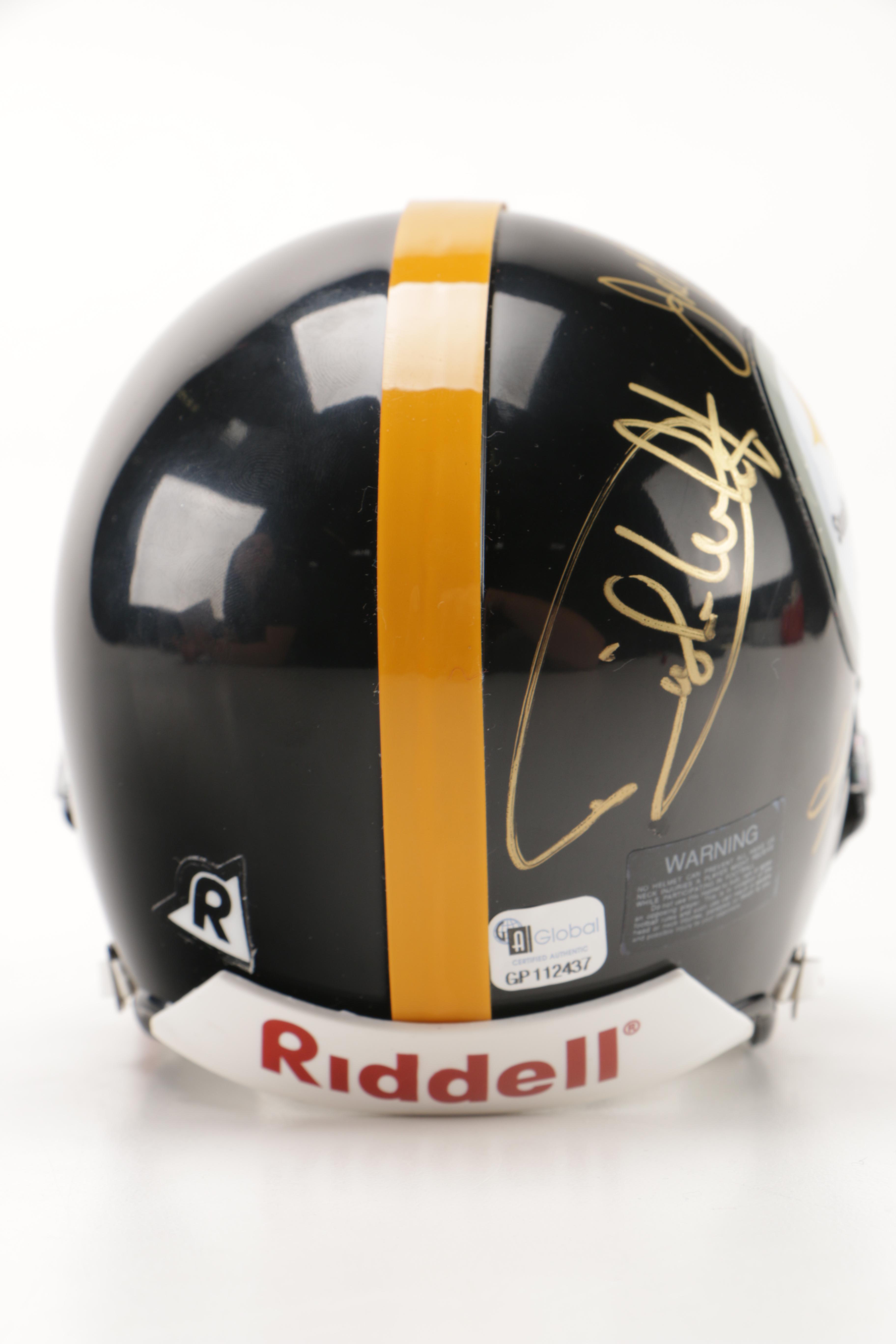 Pittsburgh Steelers "Steel Curtain" Signed Mini Helmet