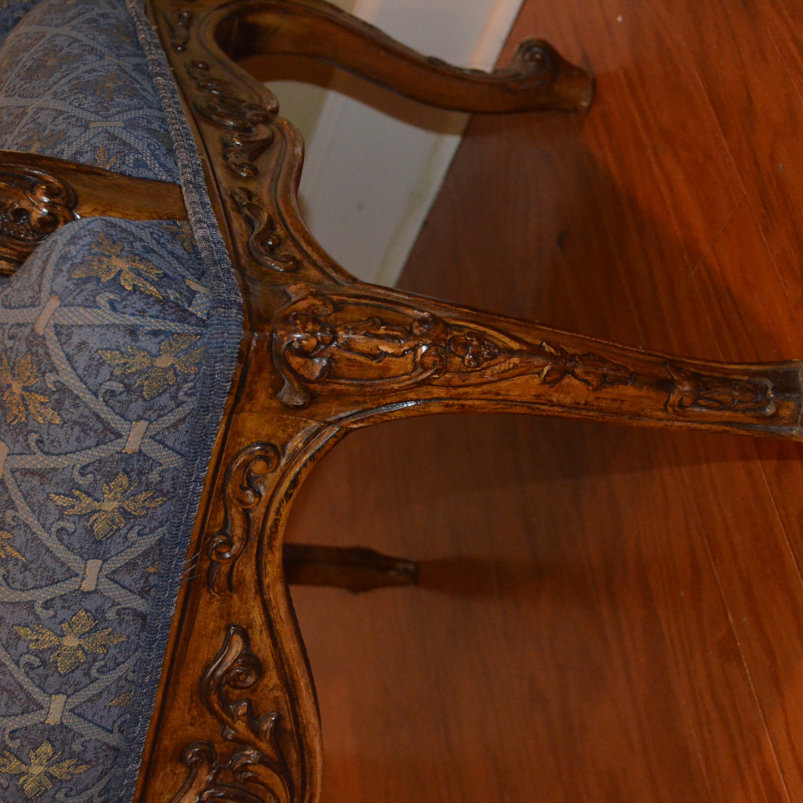 Louis XV Style Upholstered Arm Chair