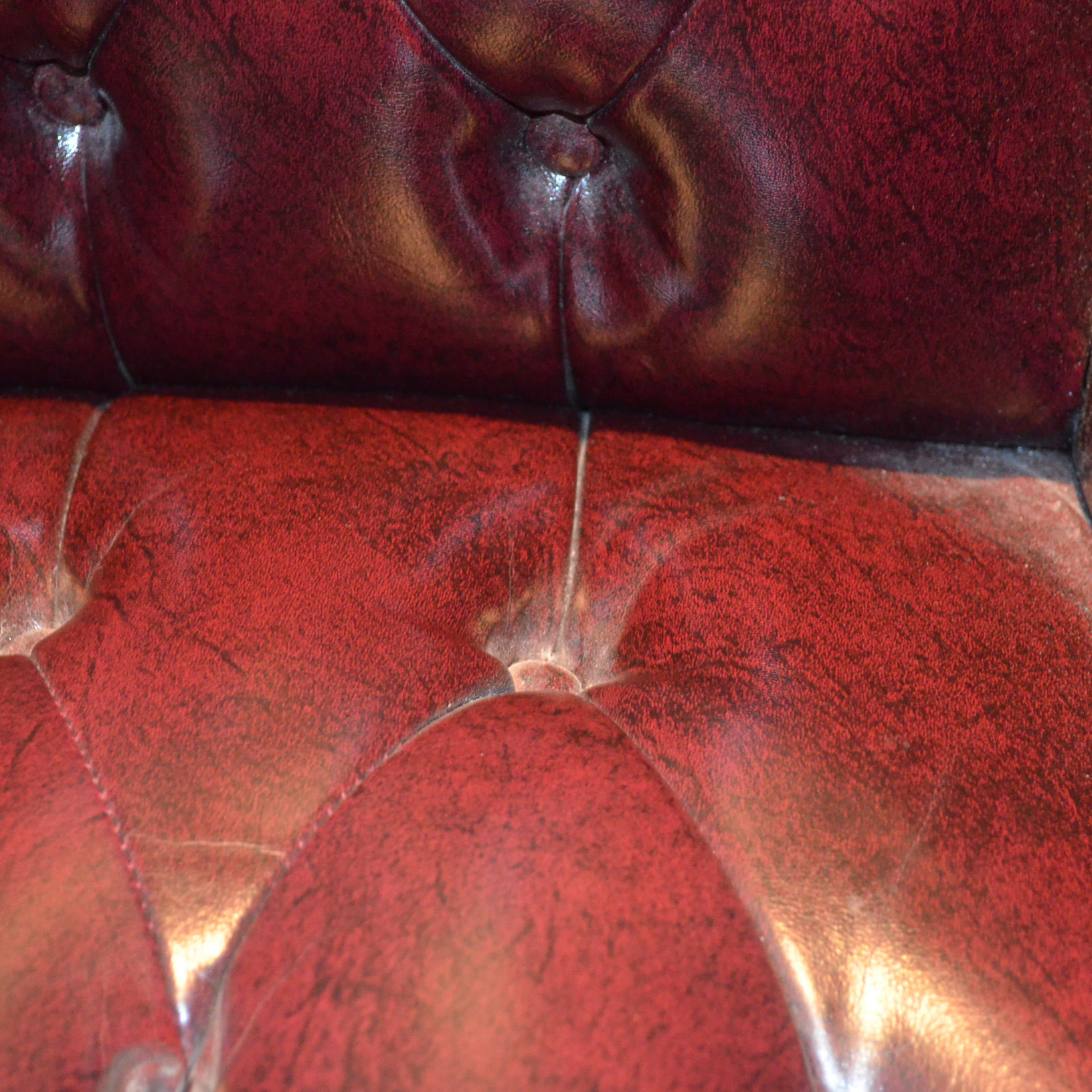 Vintage Red Leather Office Chair