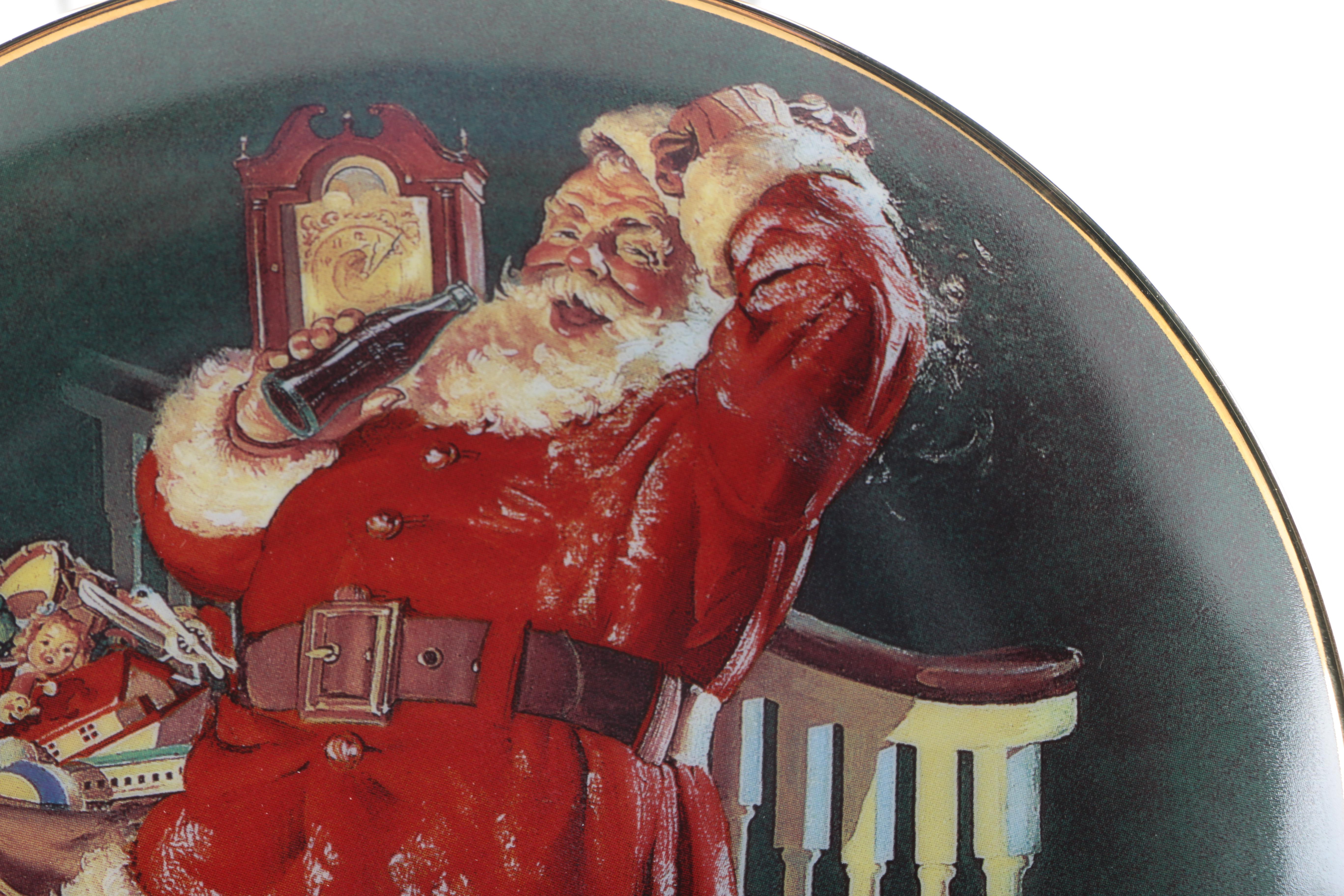 Coca Cola Limited Edition Fine Porcelain Santa Claus Plates