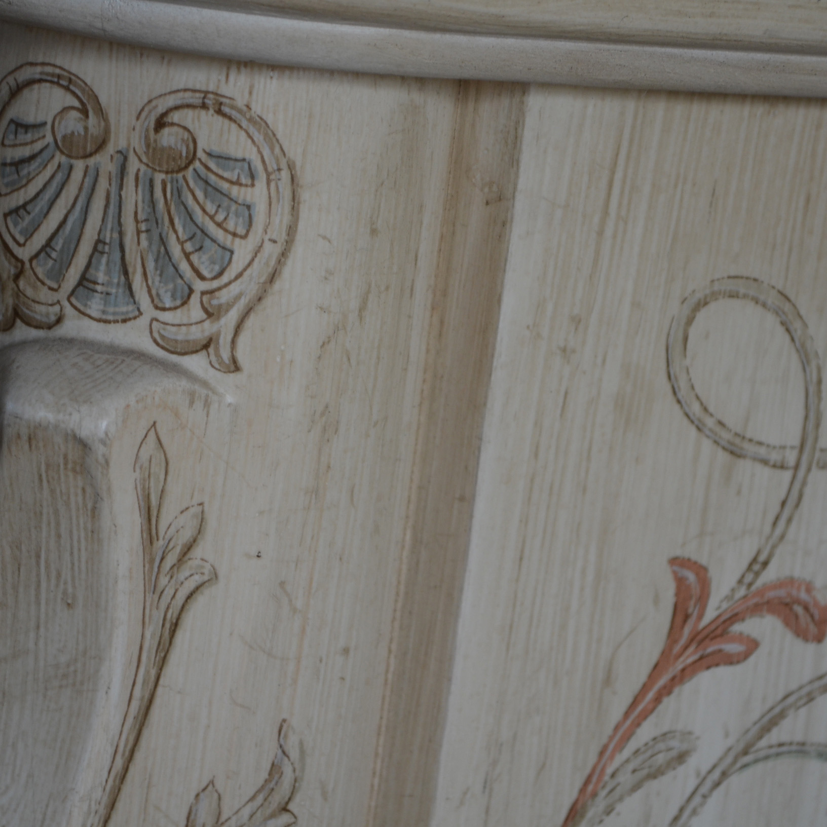 Vintage Louis XV Style Painted Armoire