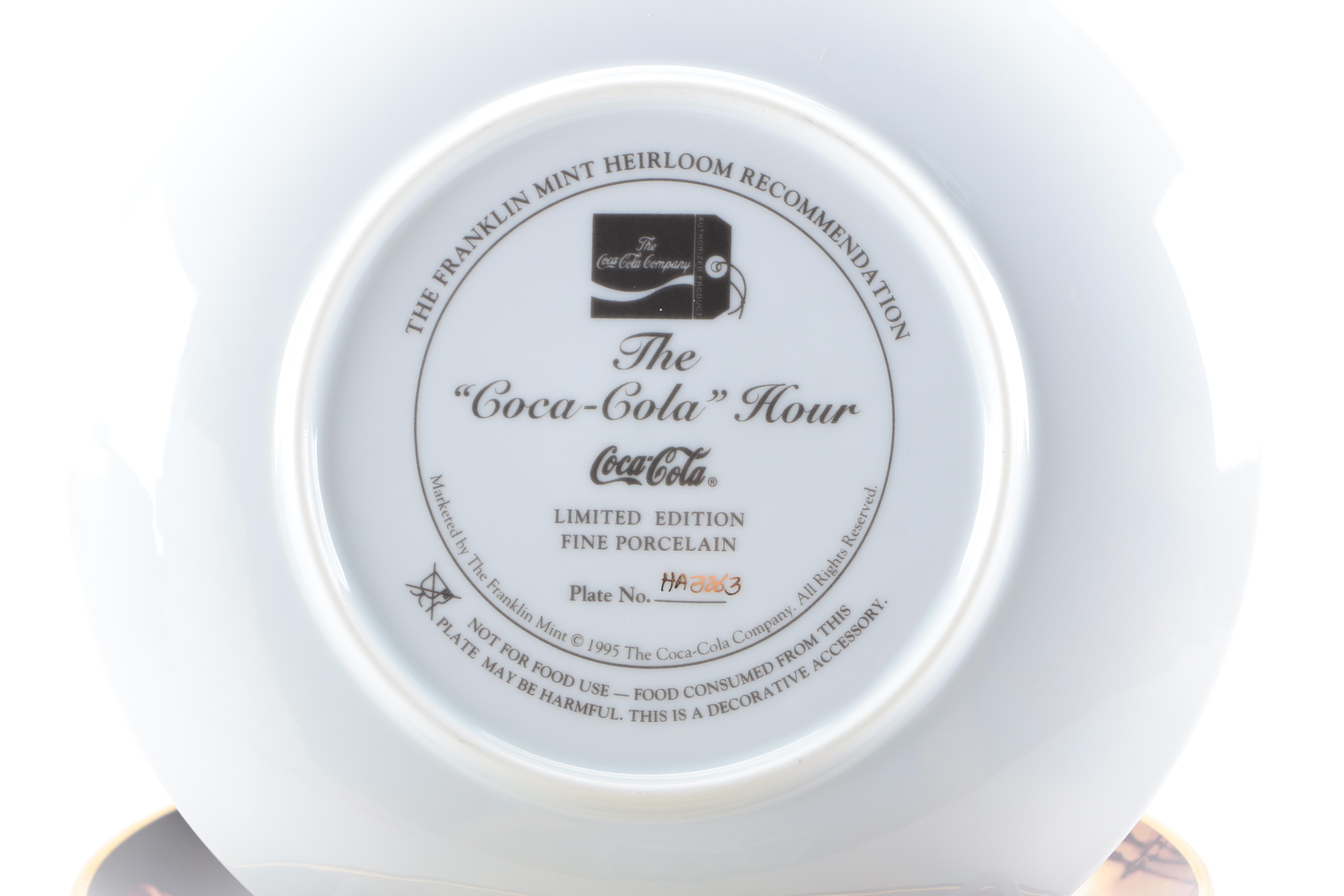 Coca Cola Limited Edition Fine Porcelain Santa Claus Plates