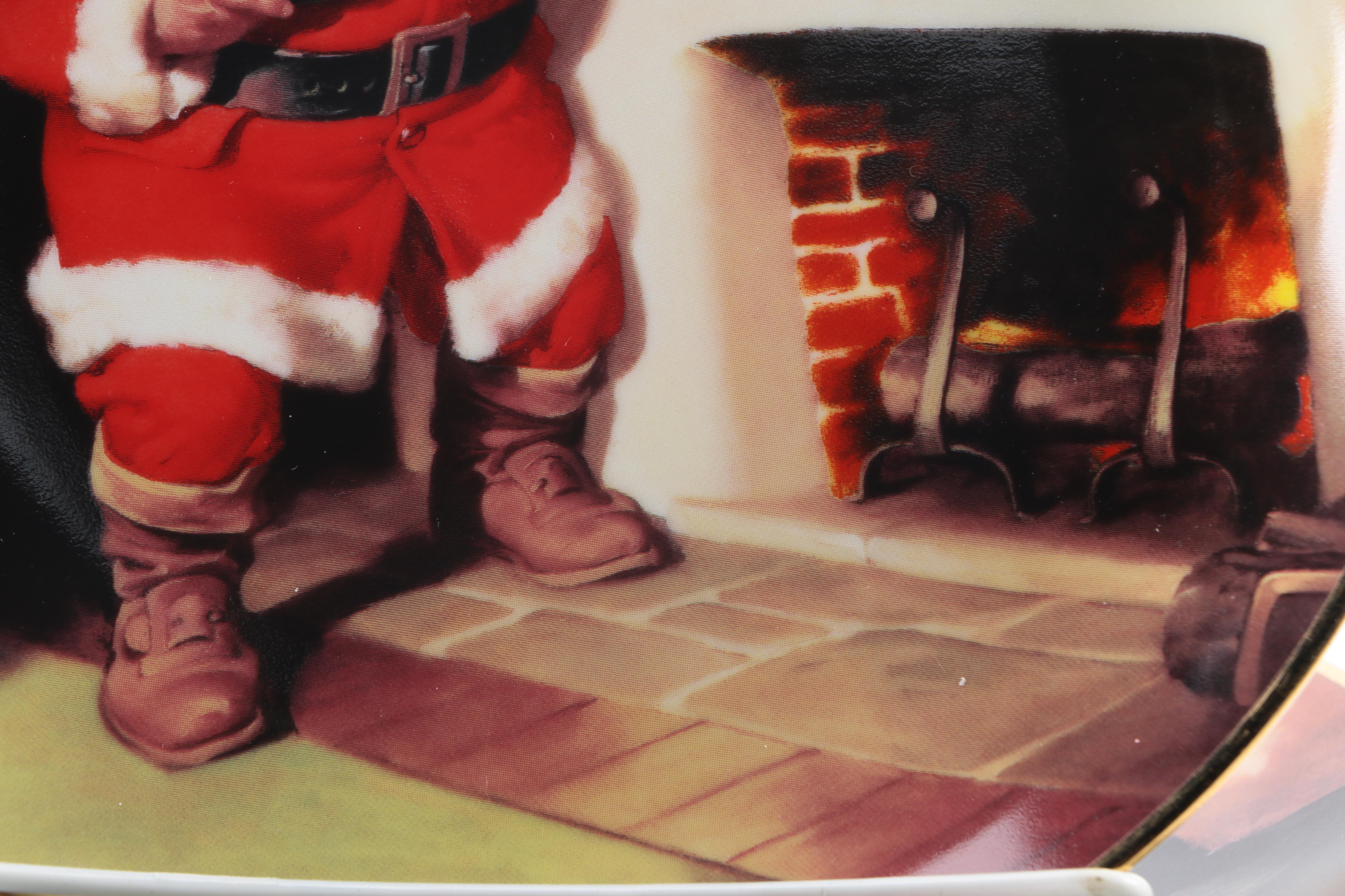 Coca Cola Limited Edition Fine Porcelain Santa Claus Plates