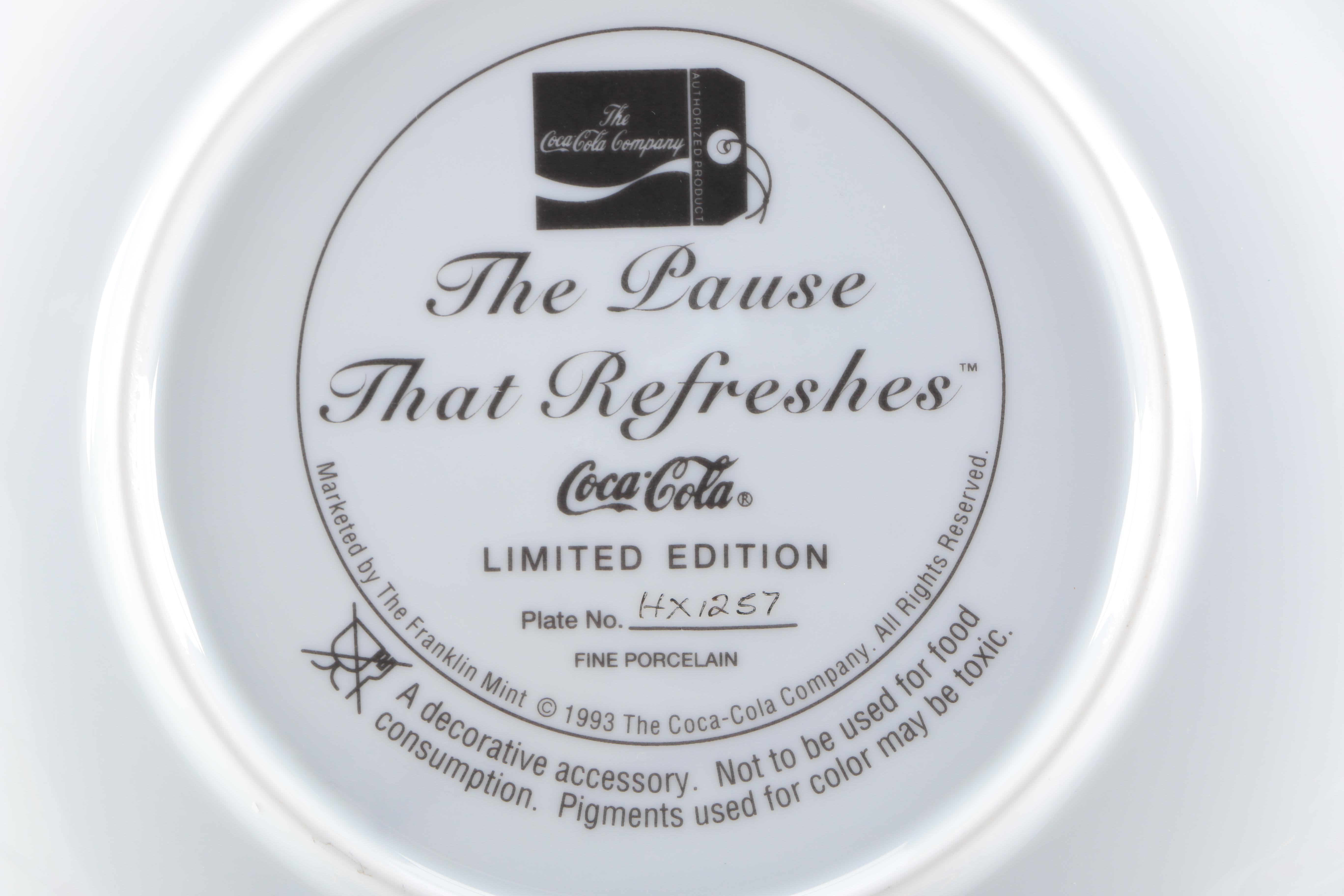 Coca Cola Limited Edition Fine Porcelain Santa Claus Plates