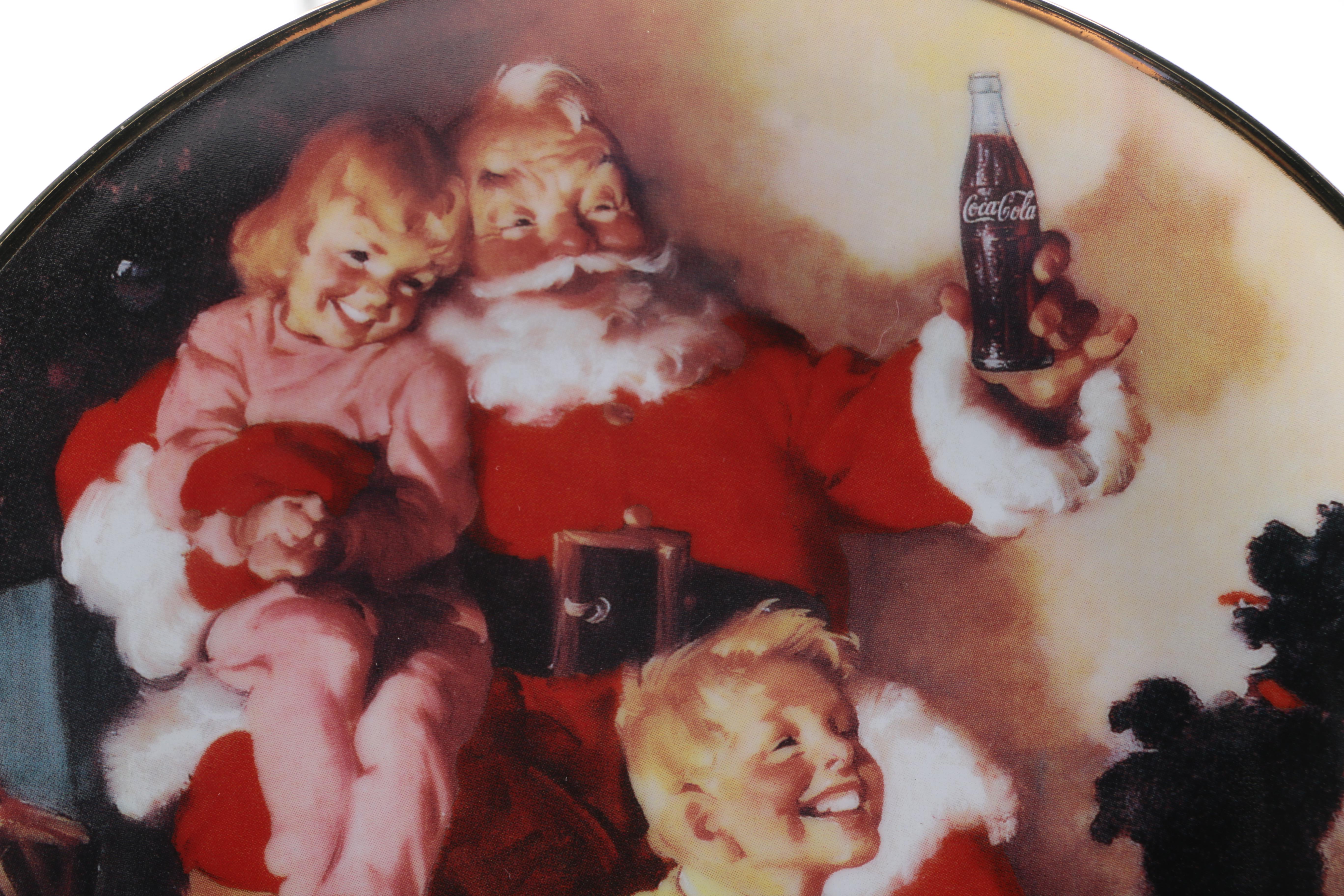 Coca Cola Limited Edition Fine Porcelain Santa Claus Plates