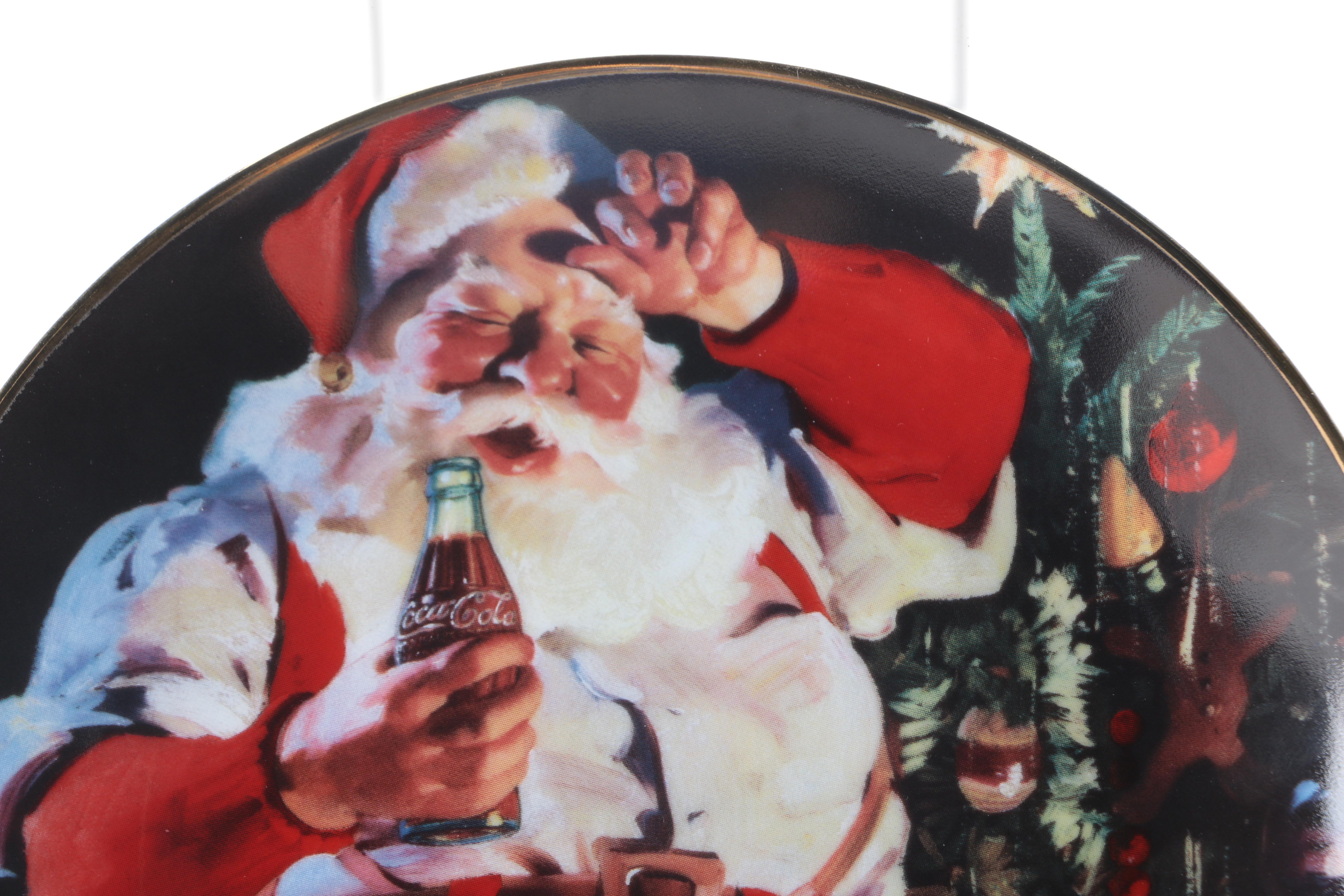 Coca Cola Limited Edition Fine Porcelain Santa Claus Plates