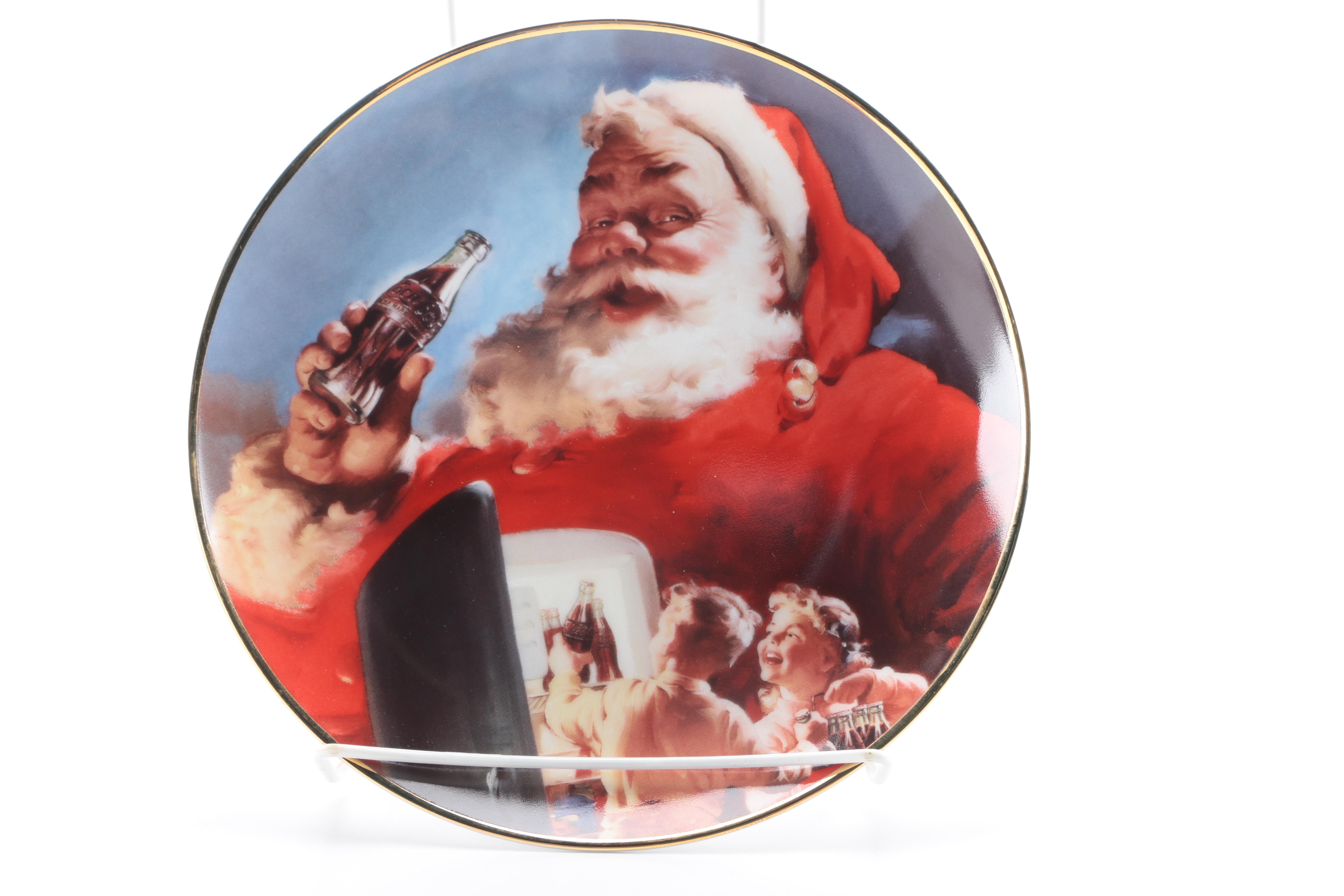 Coca Cola Limited Edition Fine Porcelain Santa Claus Plates