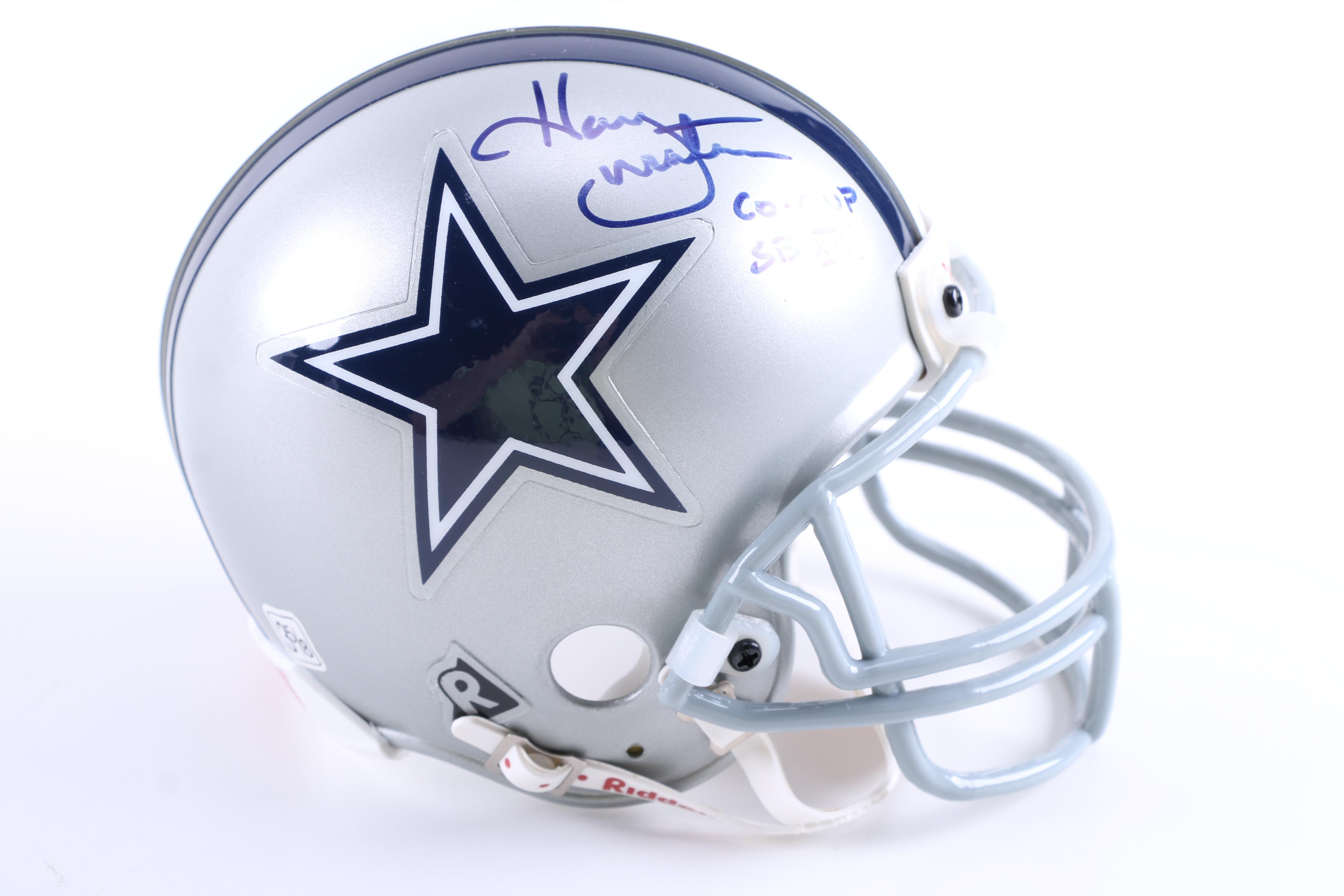 Harvey Martin Signed Dallas Cowboys Mini-Helmet