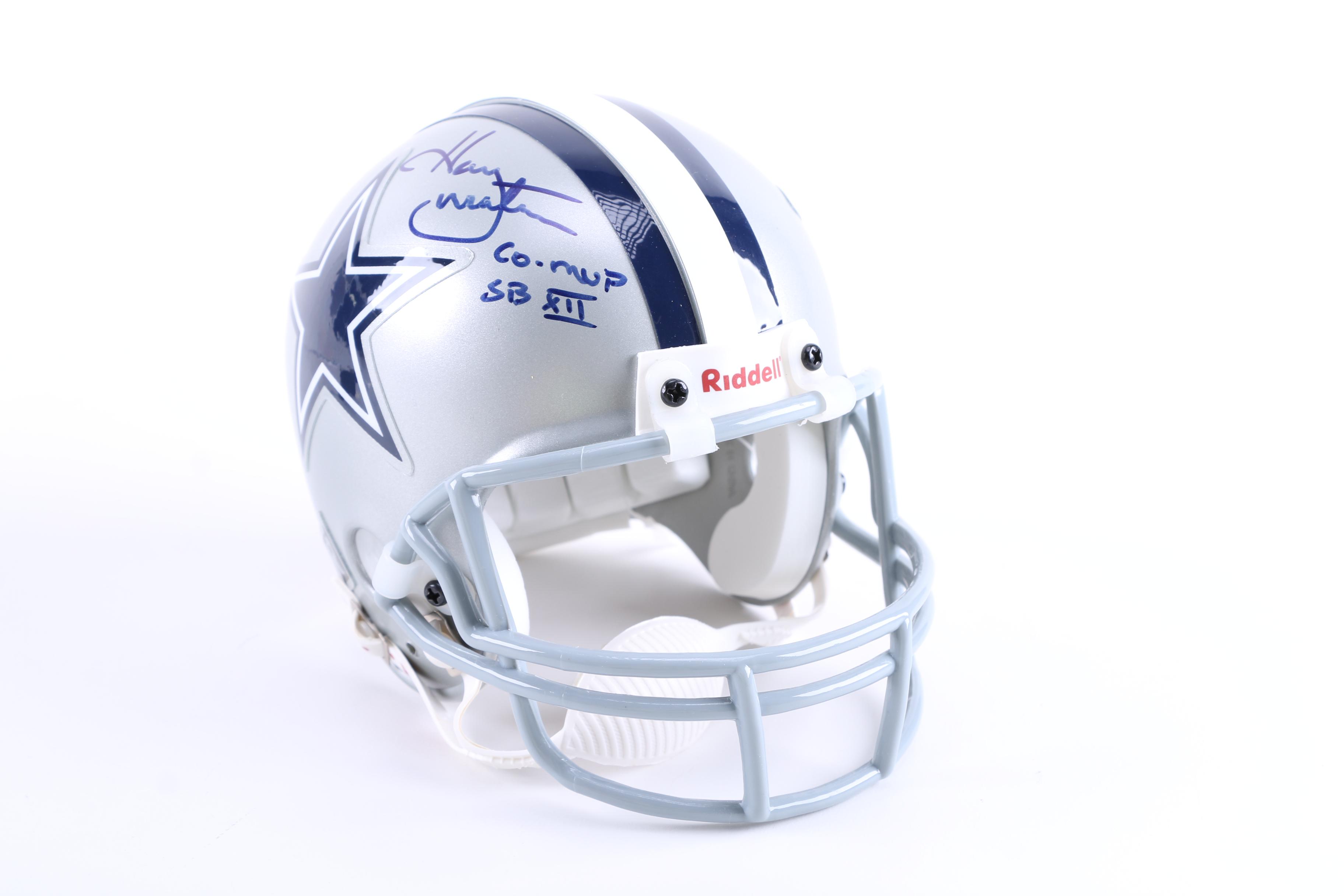 Harvey Martin Signed Dallas Cowboys Mini-Helmet
