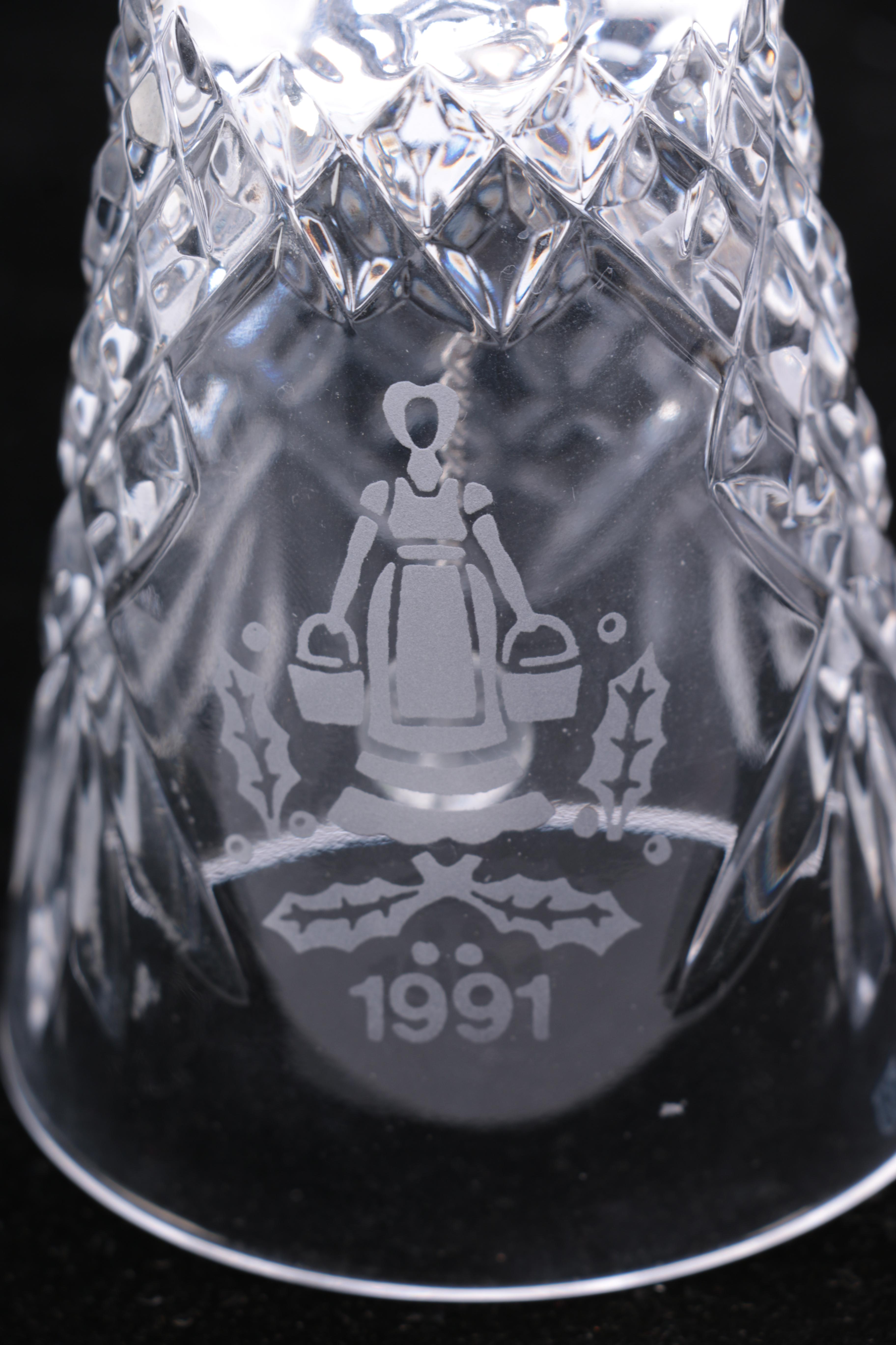 1990-1999 Waterford Crystal Christmas Bells