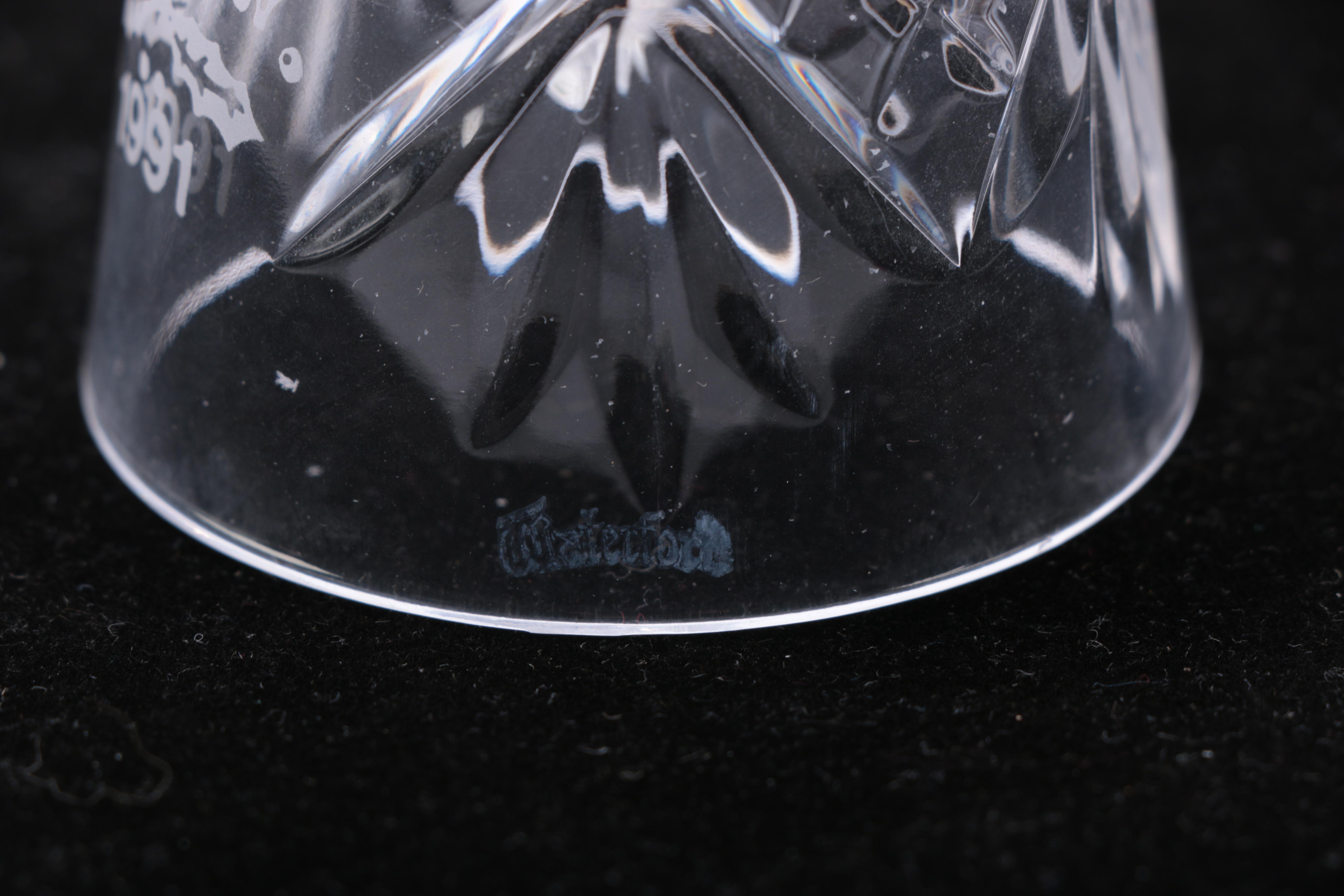 1990-1999 Waterford Crystal Christmas Bells