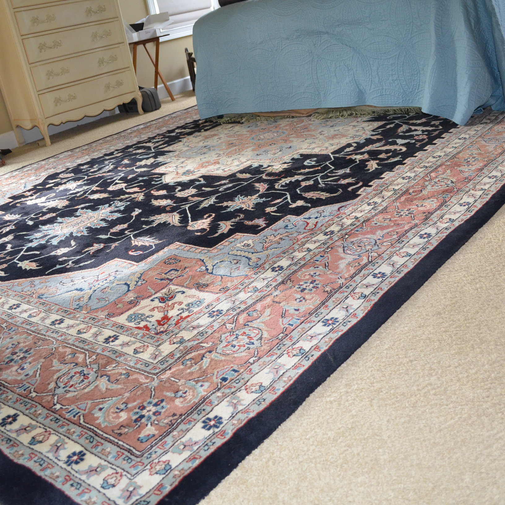 Hand-Knotted Indo-Heriz Area Rug