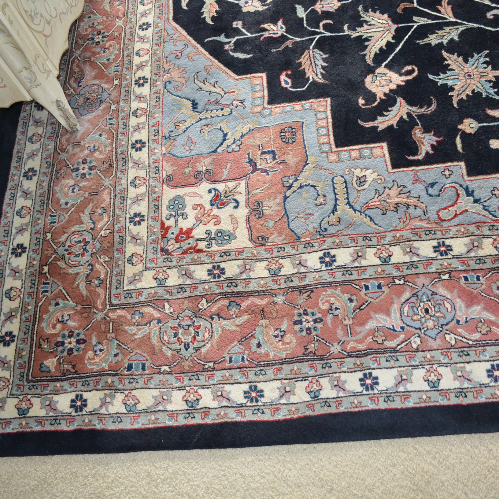 Hand-Knotted Indo-Heriz Area Rug