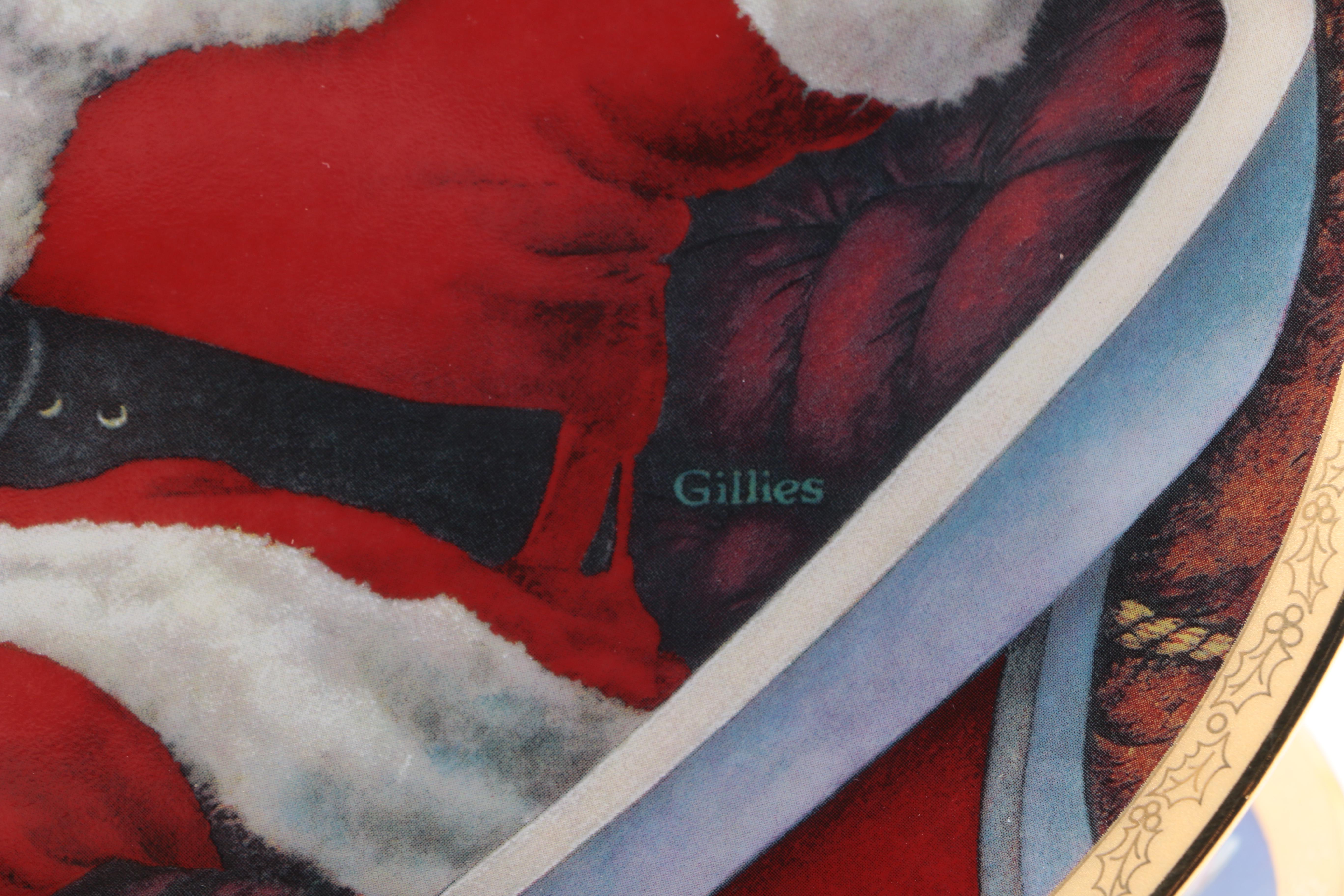 Assortment of Chuck Gillies Decorative Christmas Plates