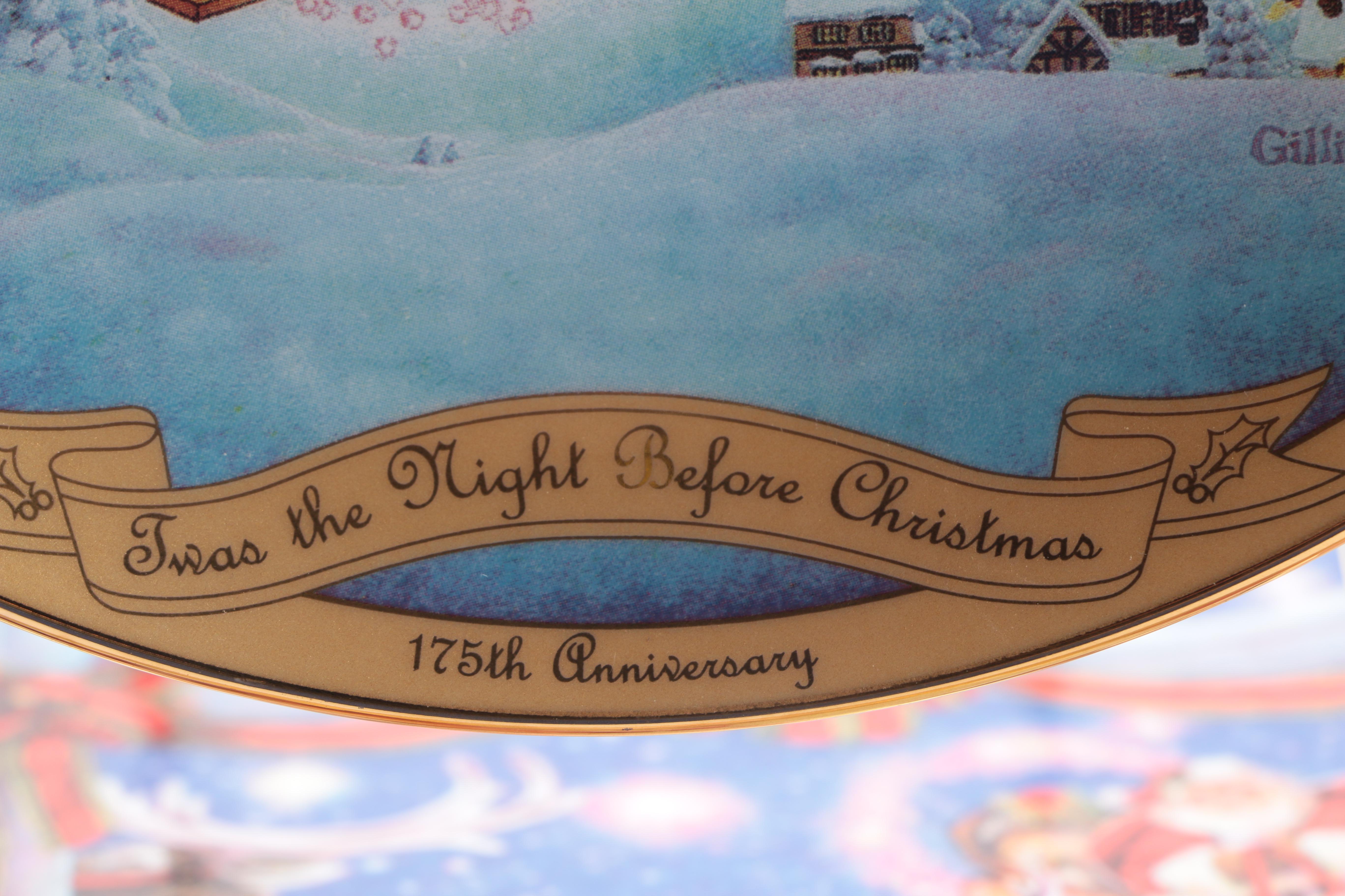 Assortment of Chuck Gillies Decorative Christmas Plates