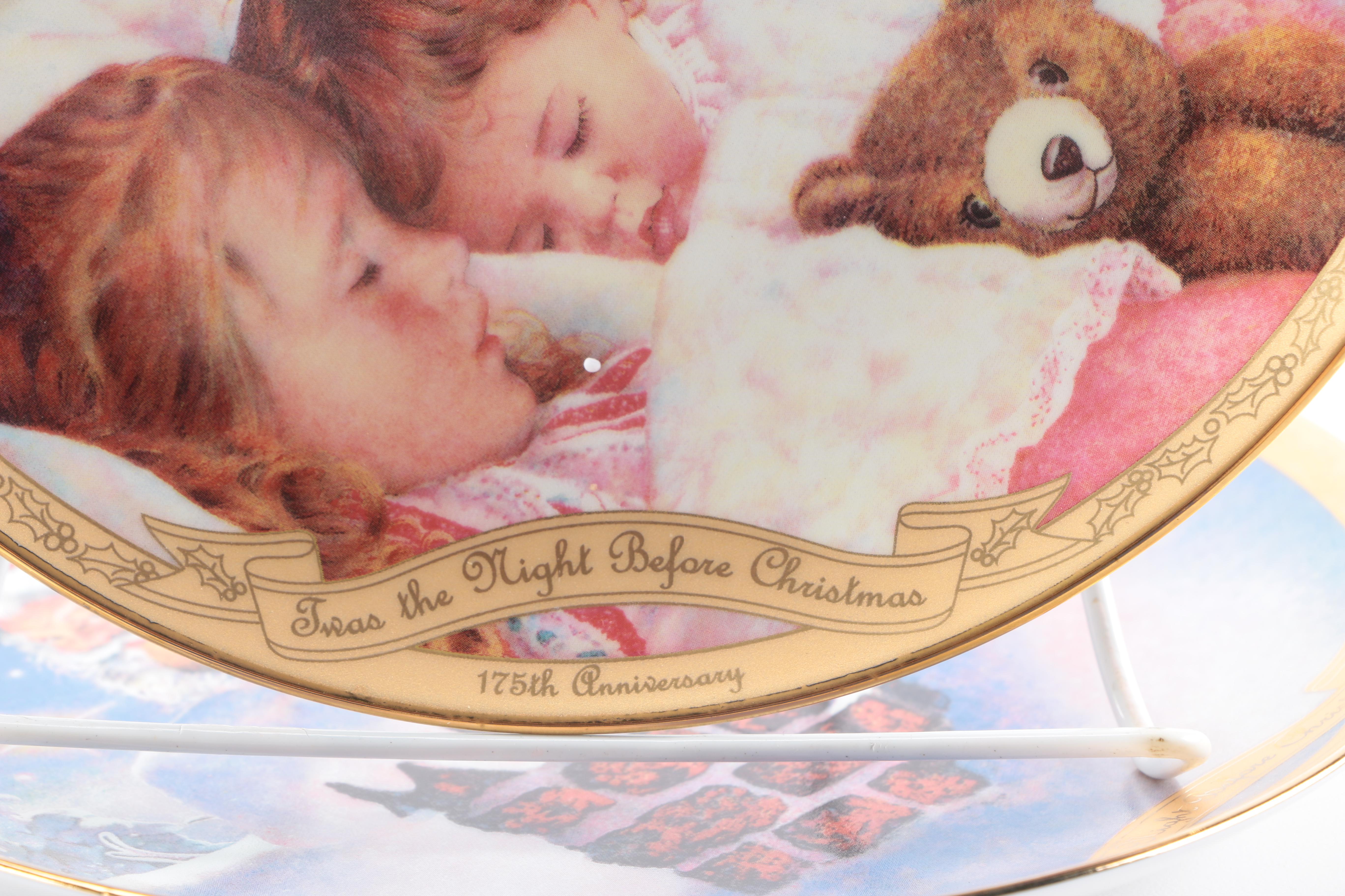 Assortment of Chuck Gillies Decorative Christmas Plates