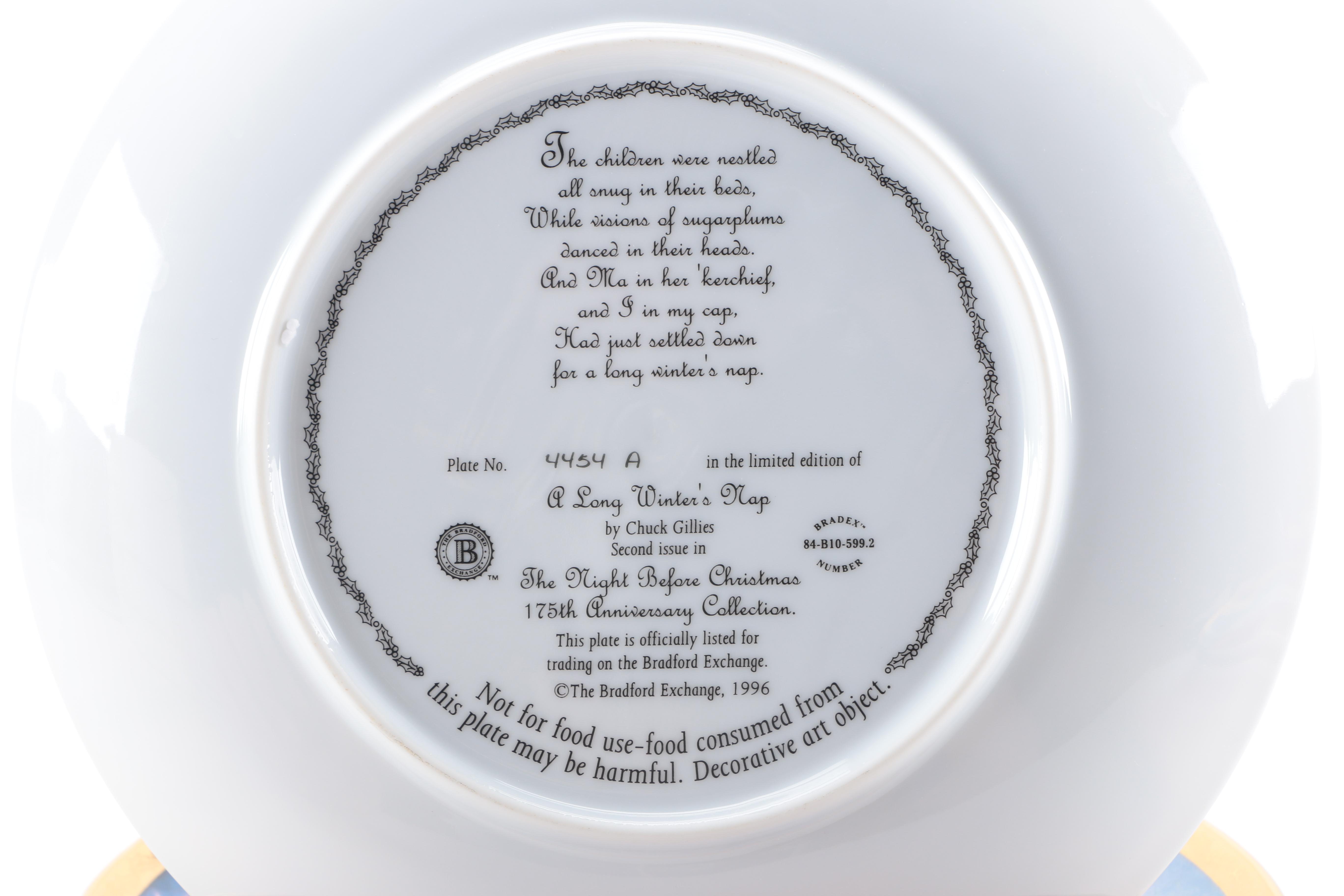 Assortment of Chuck Gillies Decorative Christmas Plates