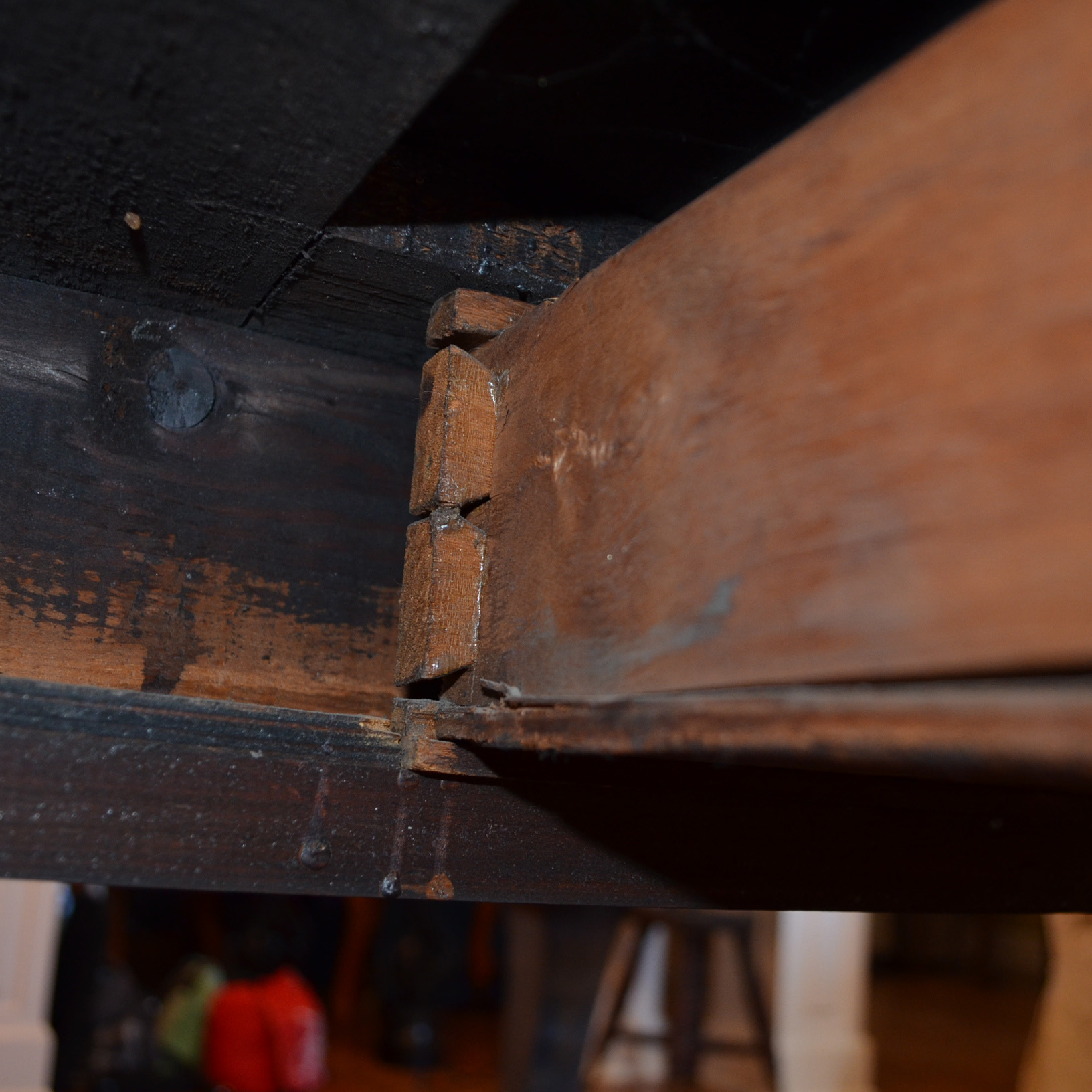 Antique Chippendale Style Poplar Library Table