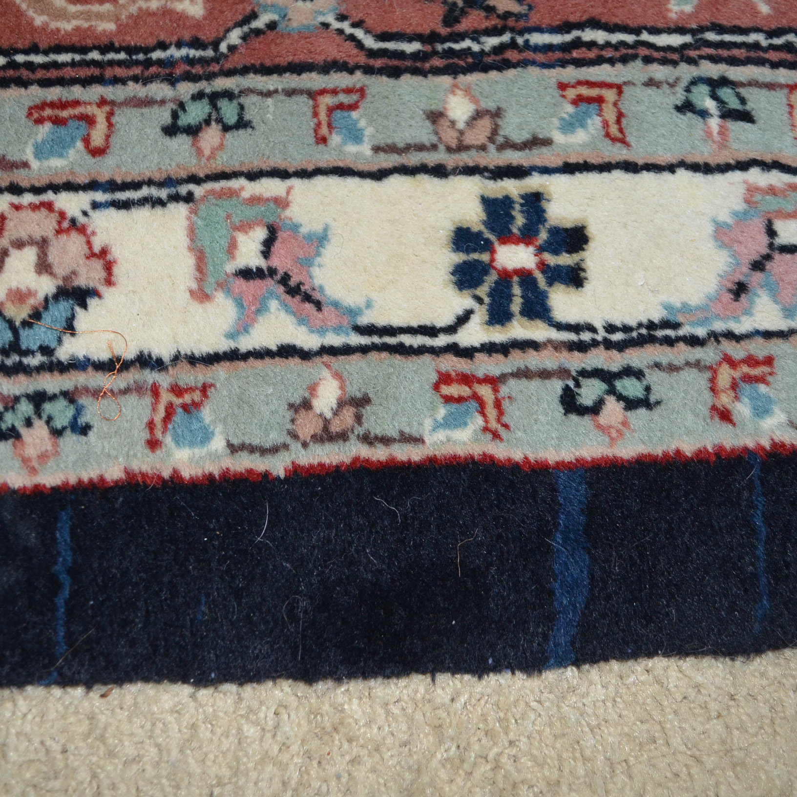 Hand-Knotted Indo-Heriz Area Rug
