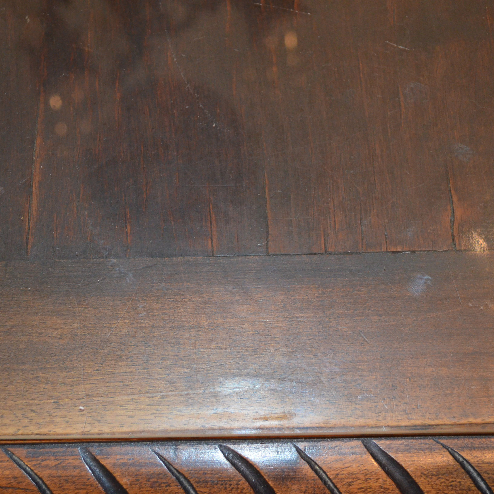 Antique Chippendale Style Poplar Library Table