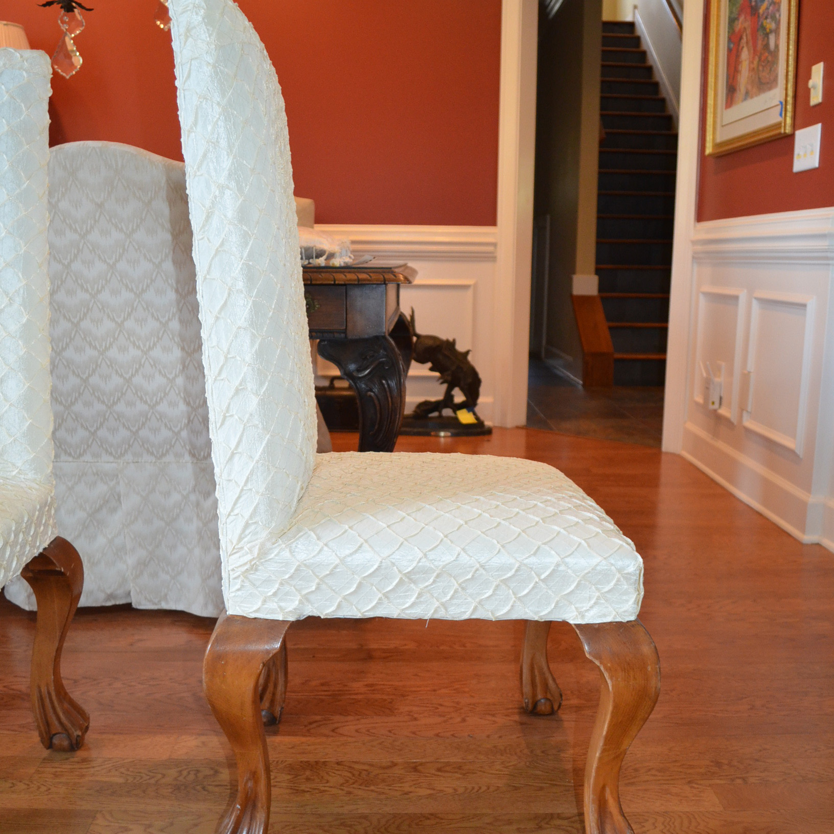 Set of Six Upholstered Dining Chairs by Bassett Mirror Co., INC.