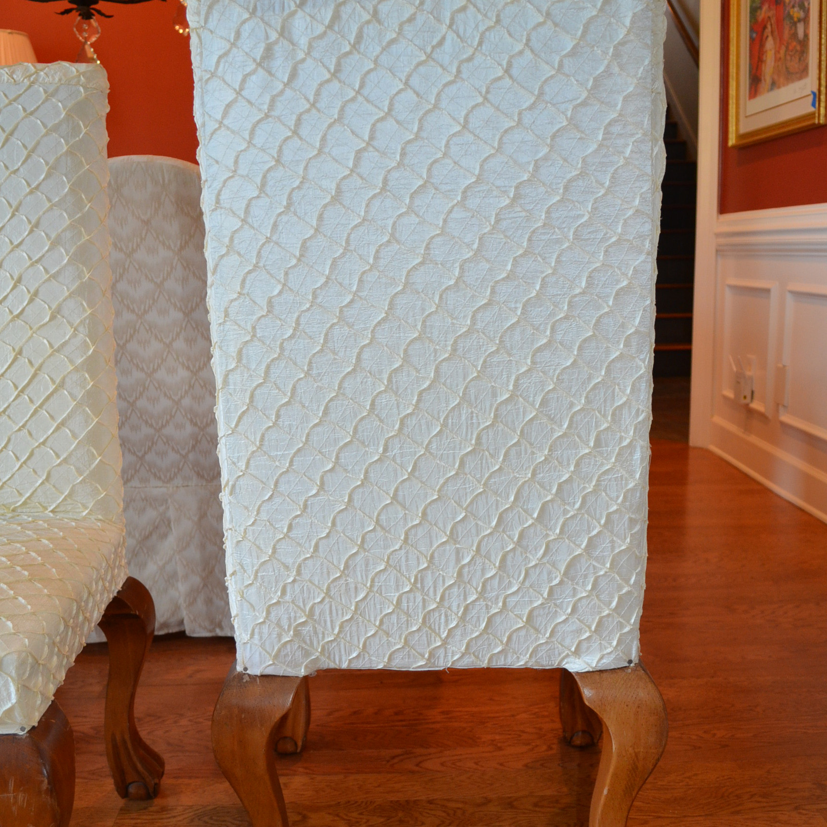 Set of Six Upholstered Dining Chairs by Bassett Mirror Co., INC.