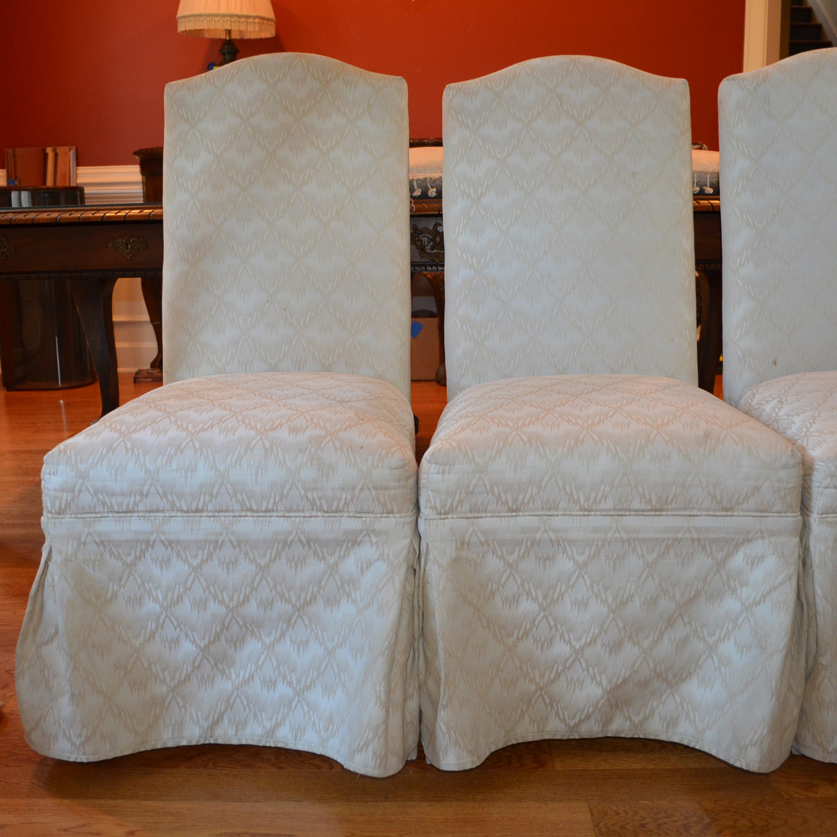 Set of Six Upholstered Dining Chairs by Bassett Mirror Co., INC.