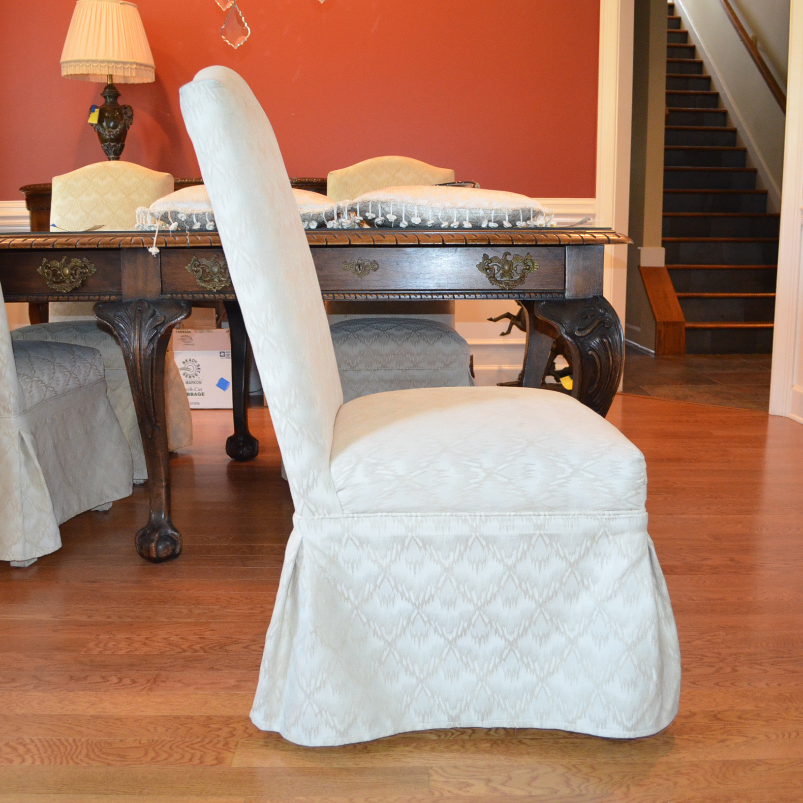 Set of Six Upholstered Dining Chairs by Bassett Mirror Co., INC.