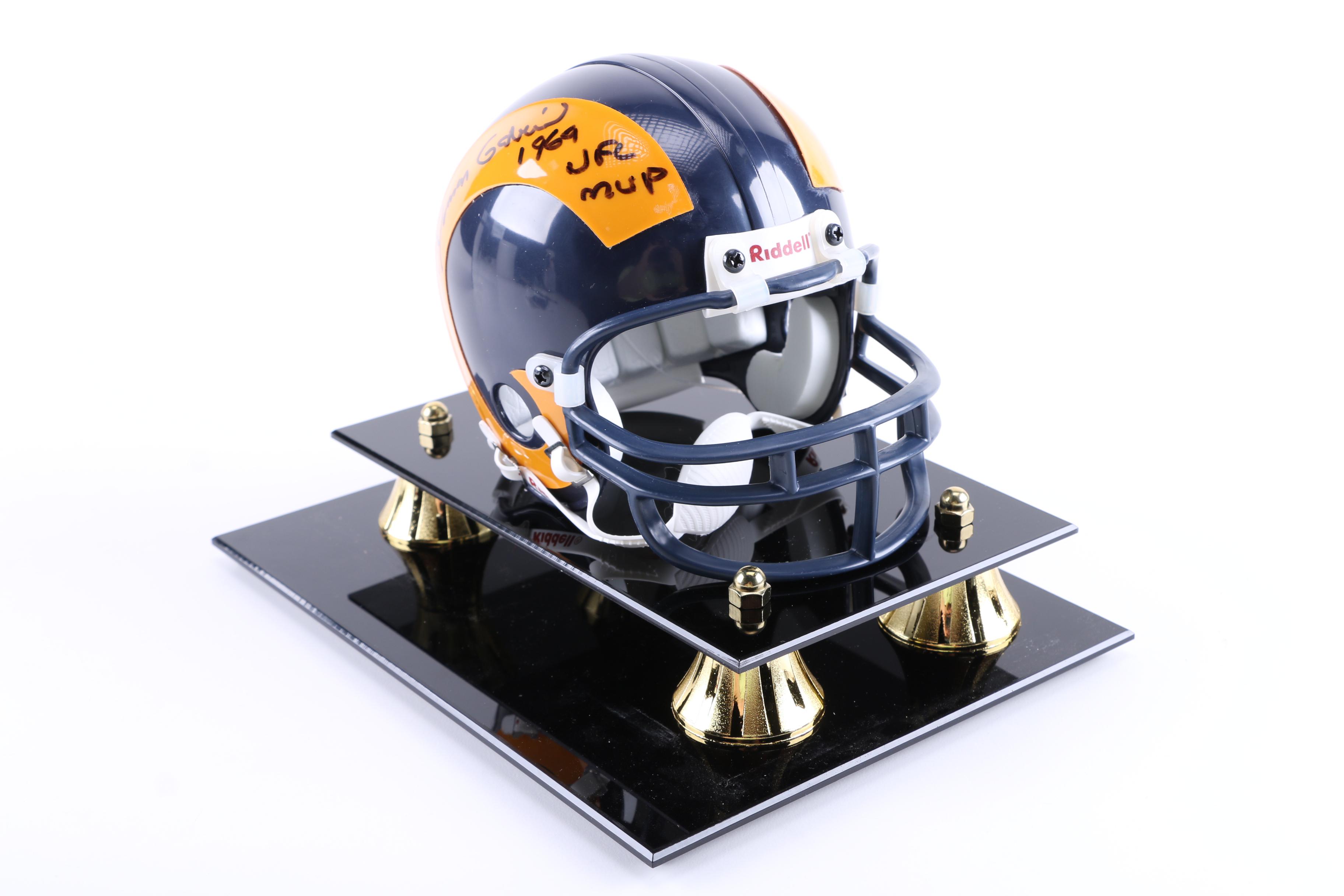 Roman Gabriel Signed Mini Helmet