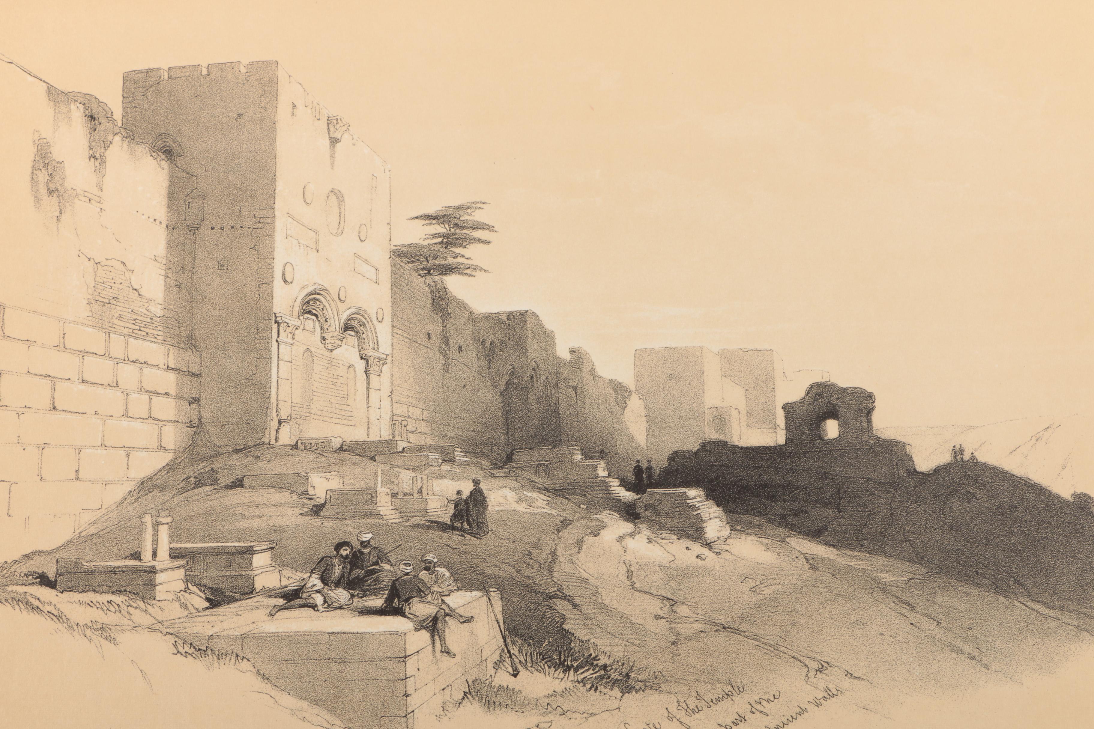 After David Roberts Offset Lithographs on Paper of the Holy Land