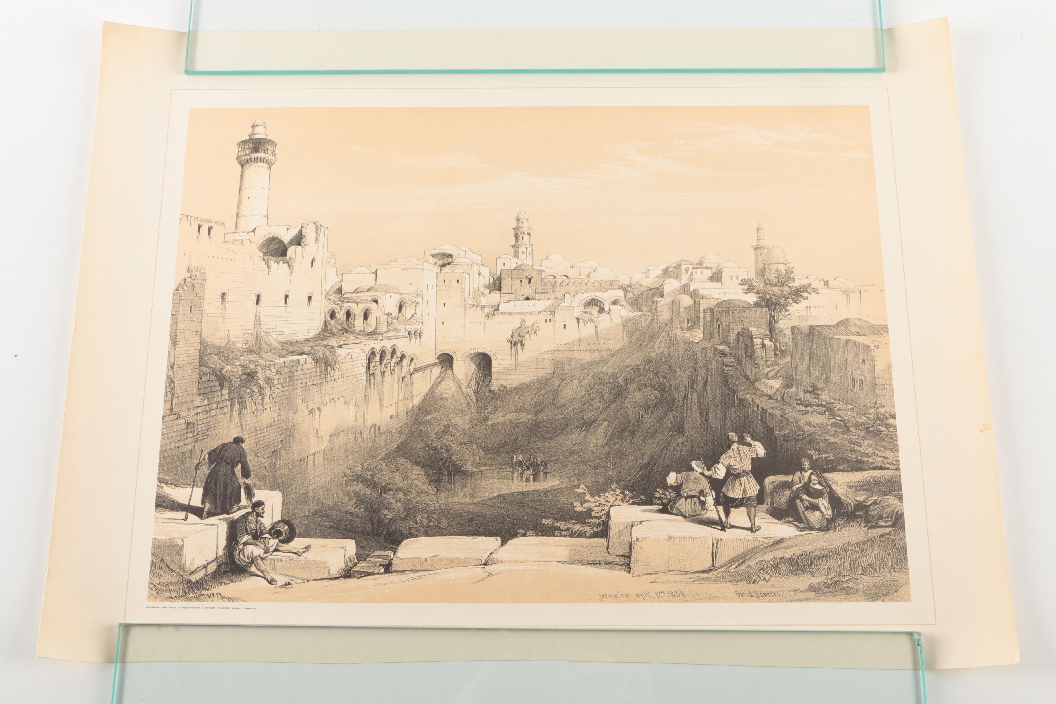 After David Roberts Offset Lithographs on Paper of the Holy Land