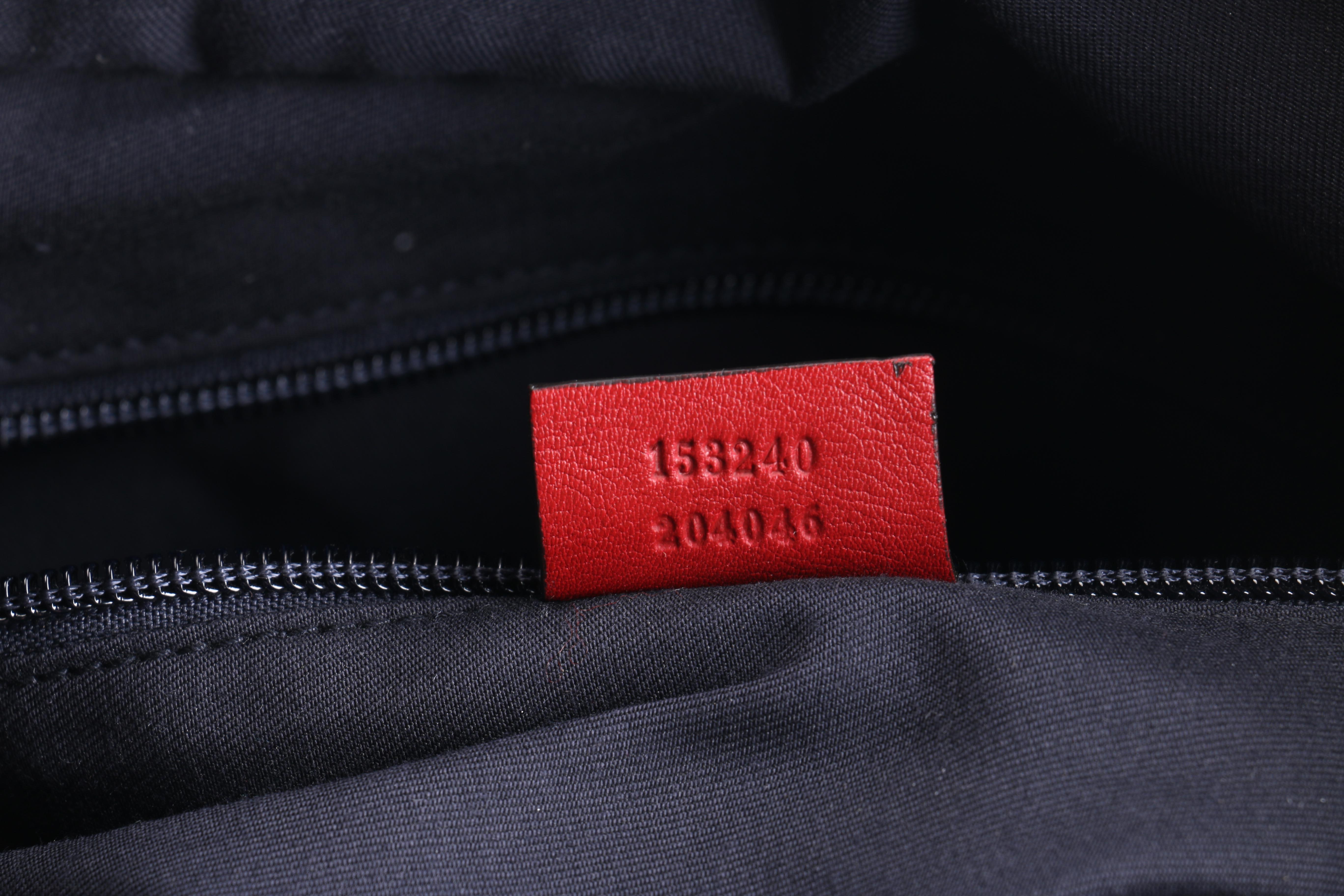 Gucci Navy and Red Supreme Canvas Duffel Bag
