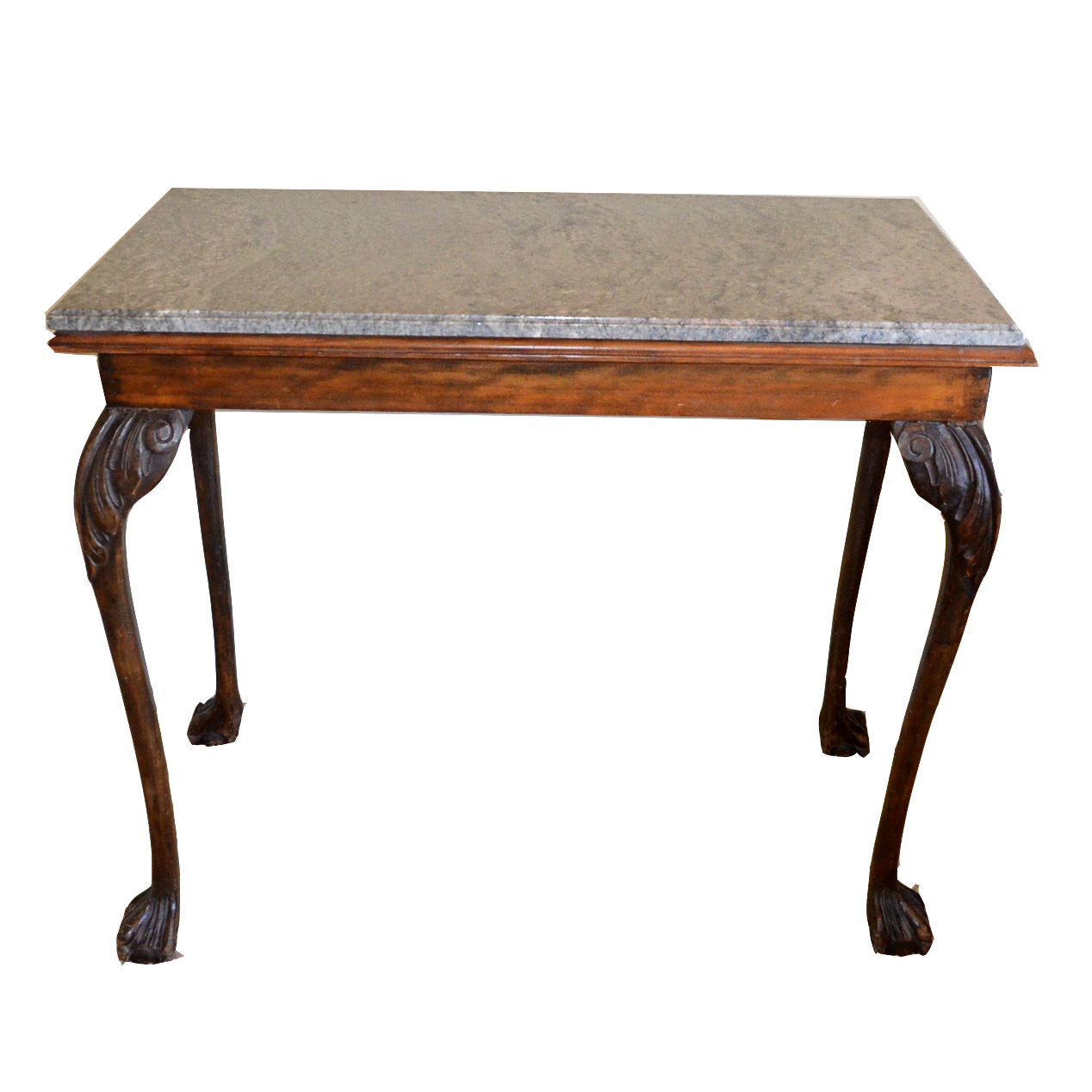 Vintage Granite Top Console Table