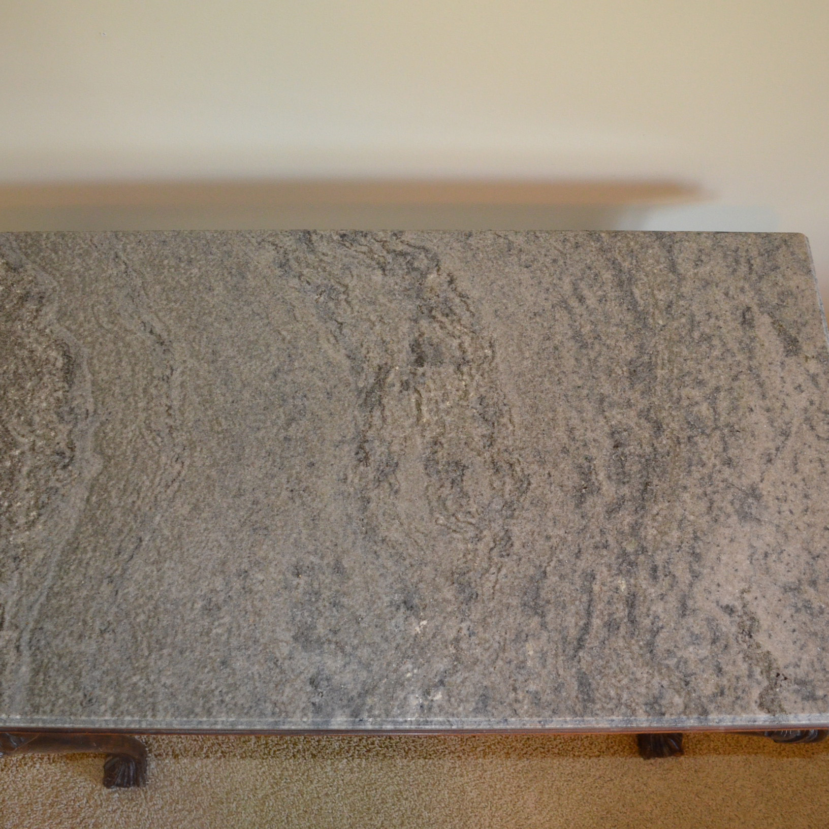 Vintage Granite Top Console Table