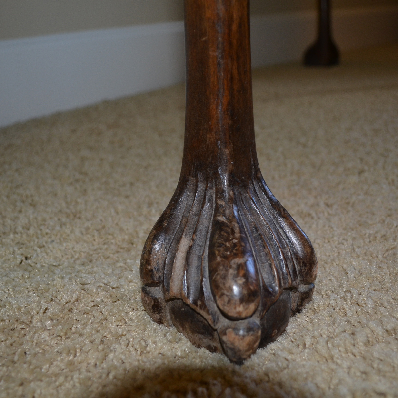 Vintage Granite Top Console Table