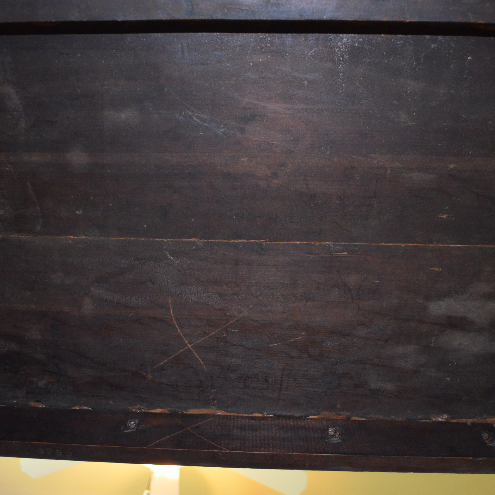 Vintage Granite Top Console Table