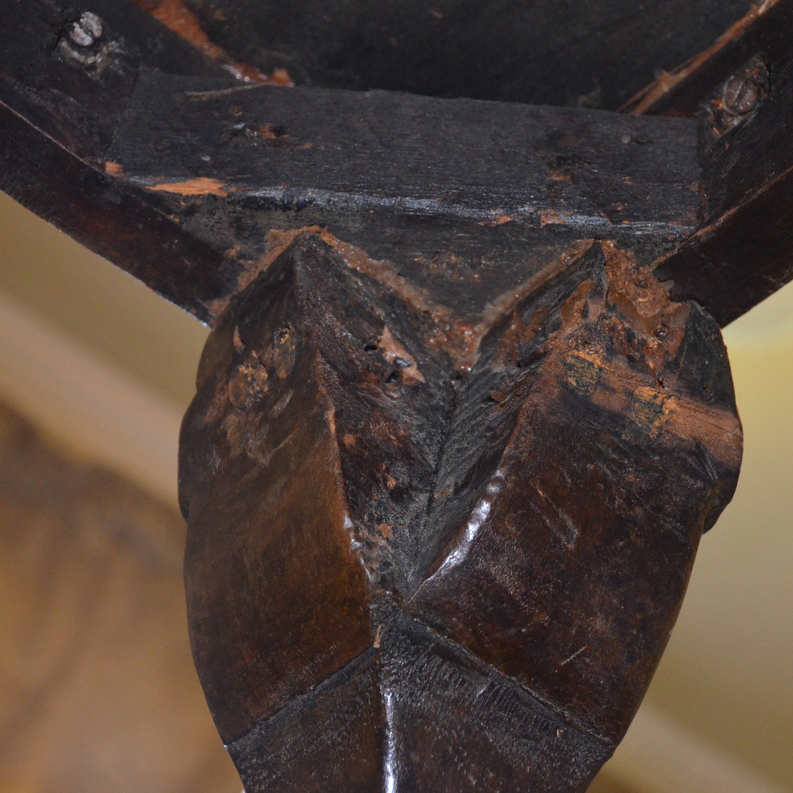 Vintage Granite Top Console Table