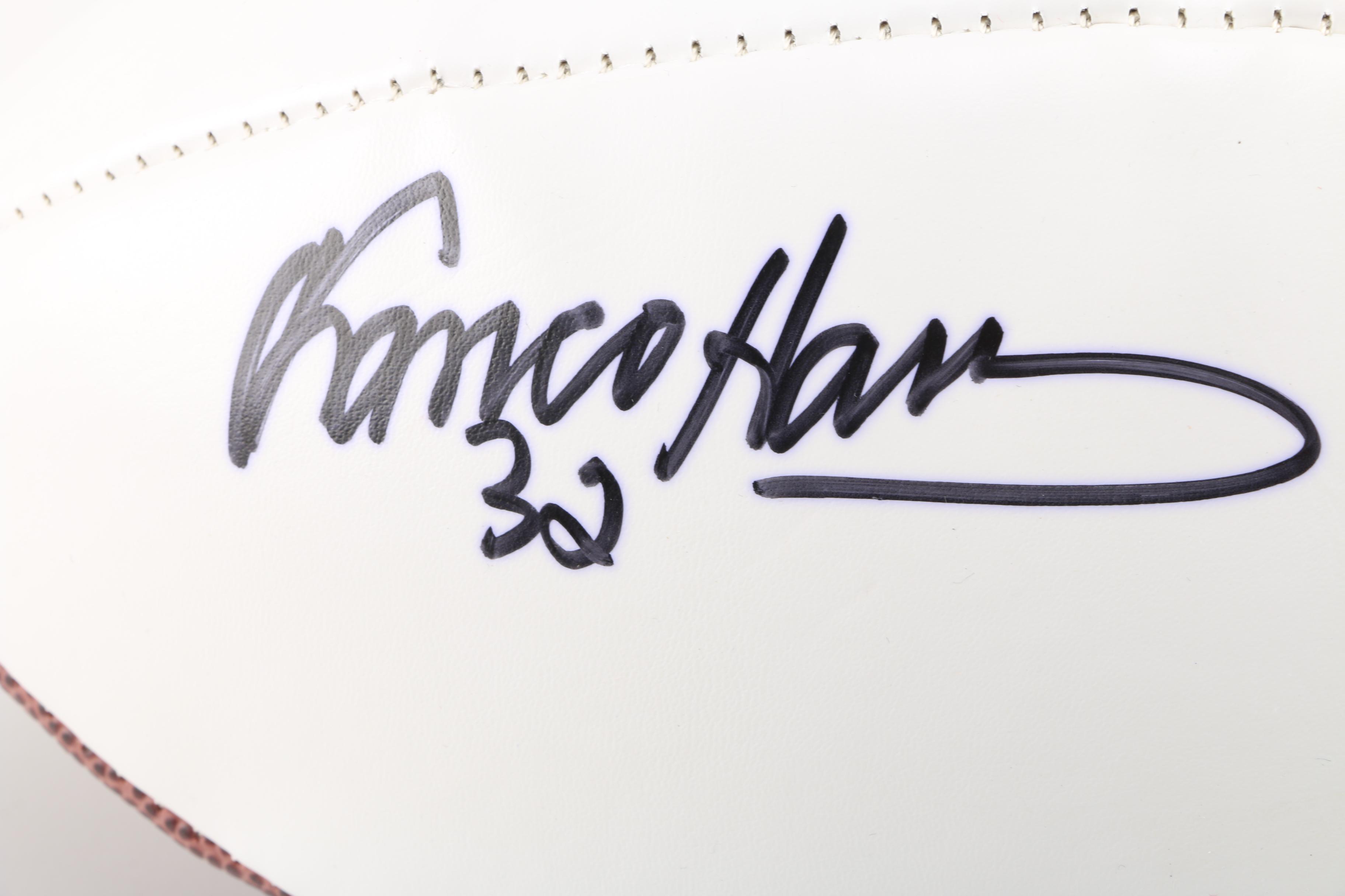 Franco Harris and Rocky Bleier Signed Football