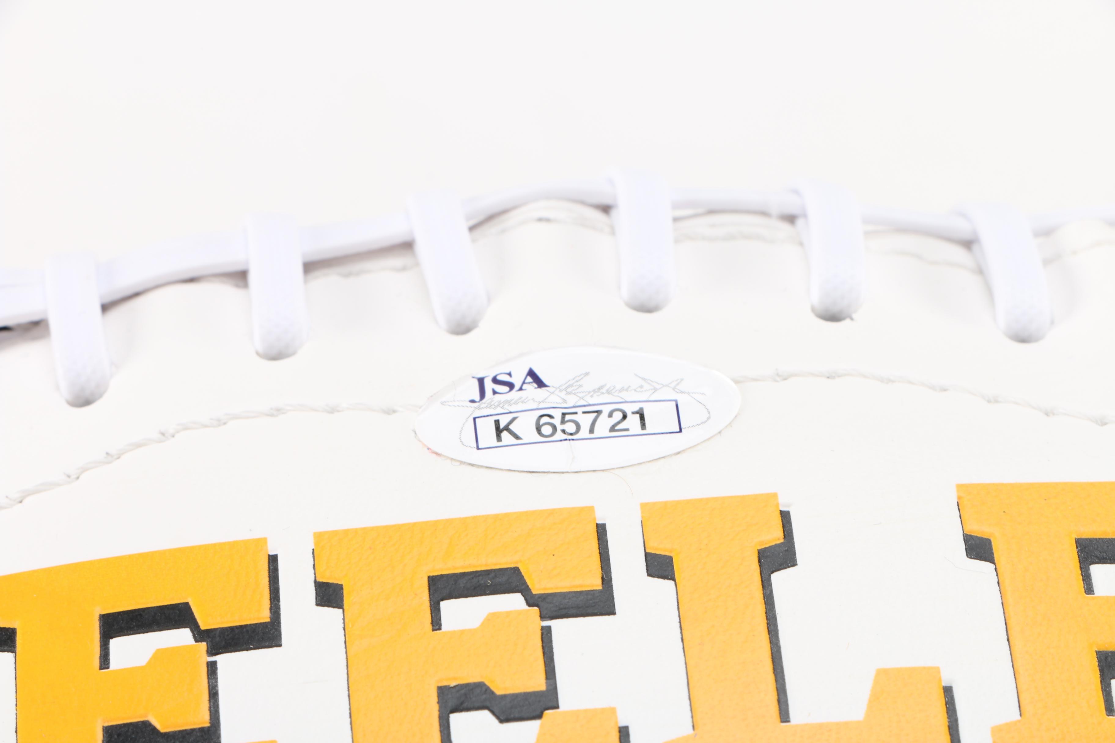 Franco Harris and Rocky Bleier Signed Football