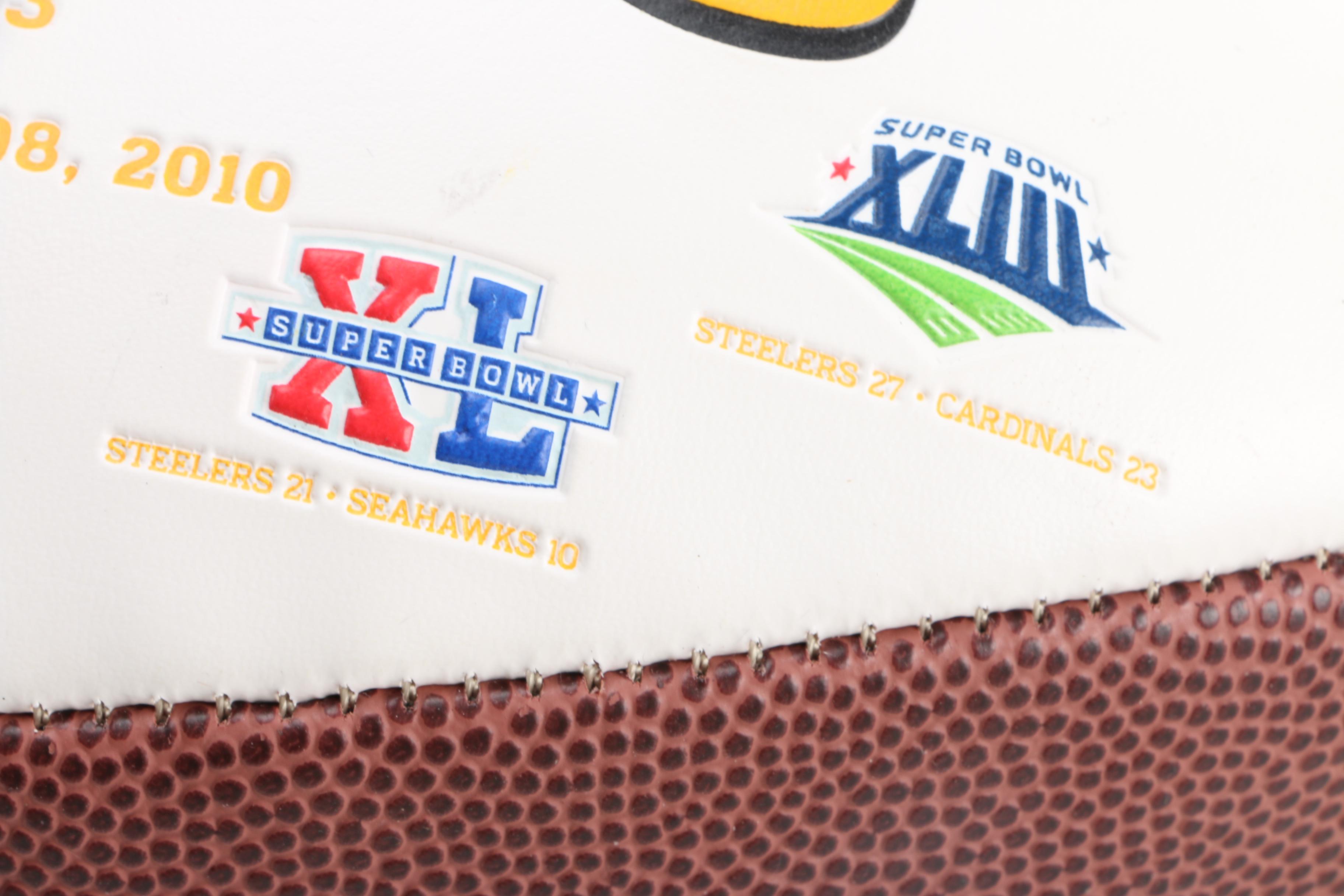 Franco Harris and Rocky Bleier Signed Football