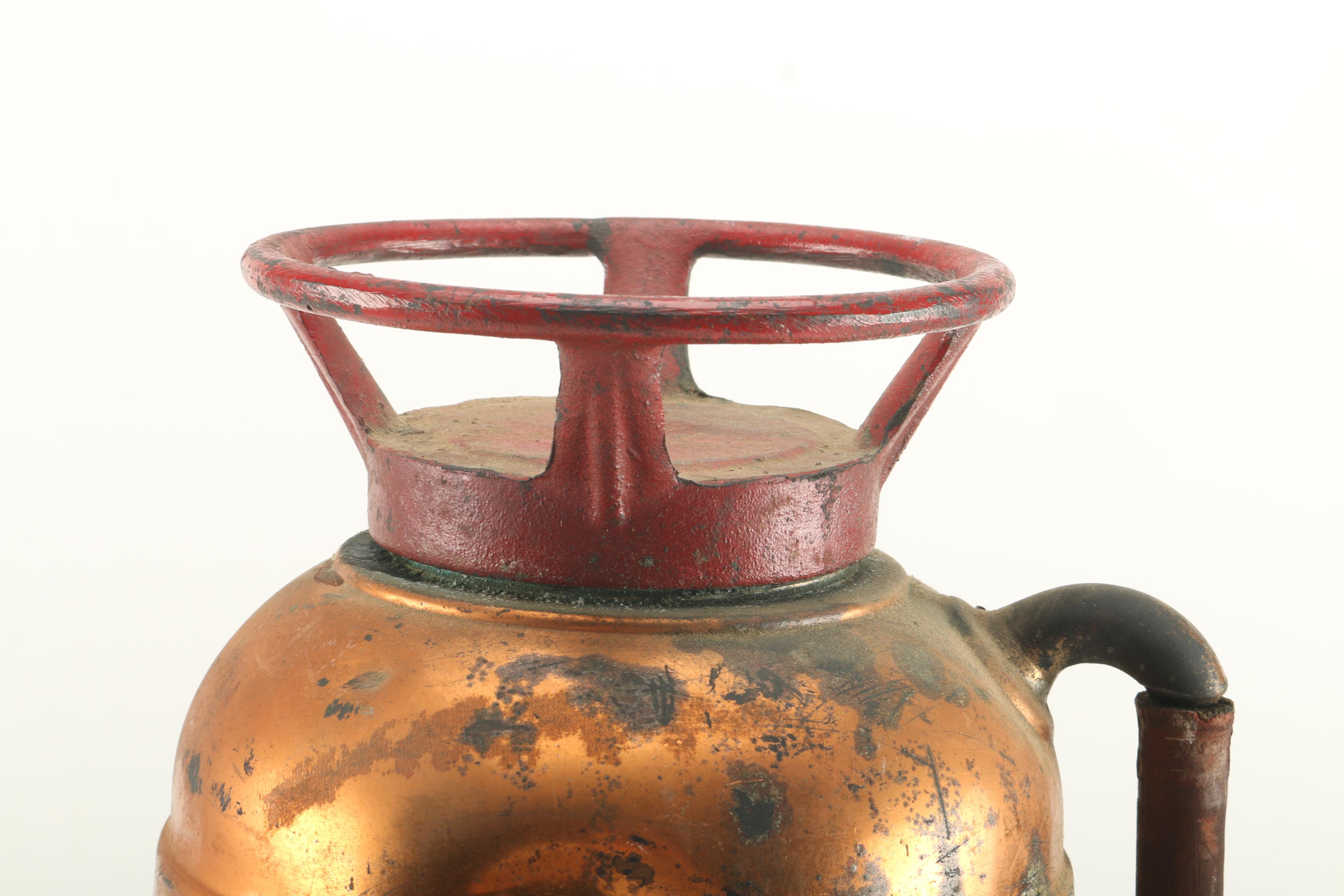 1940s Quick Aid SA-303 Copper and Brass Fire Guard Extinguisher