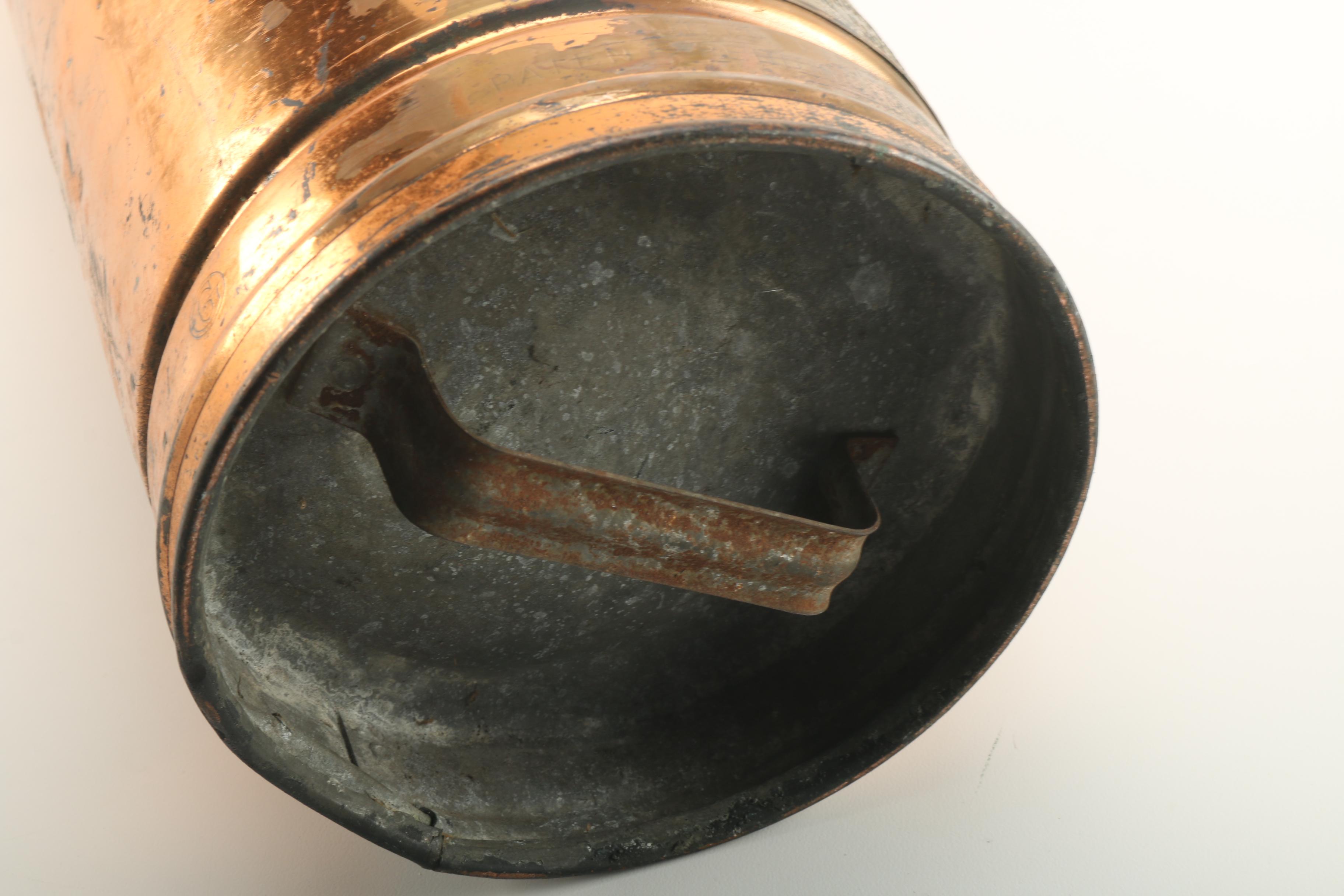 1940s Quick Aid SA-303 Copper and Brass Fire Guard Extinguisher